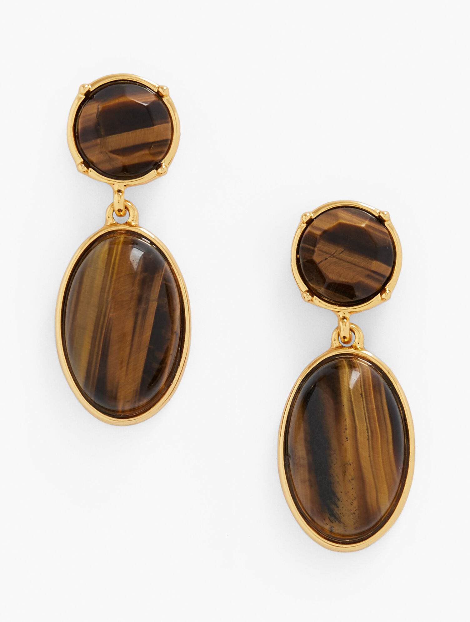 Tiger's-Eye Drop Earrings