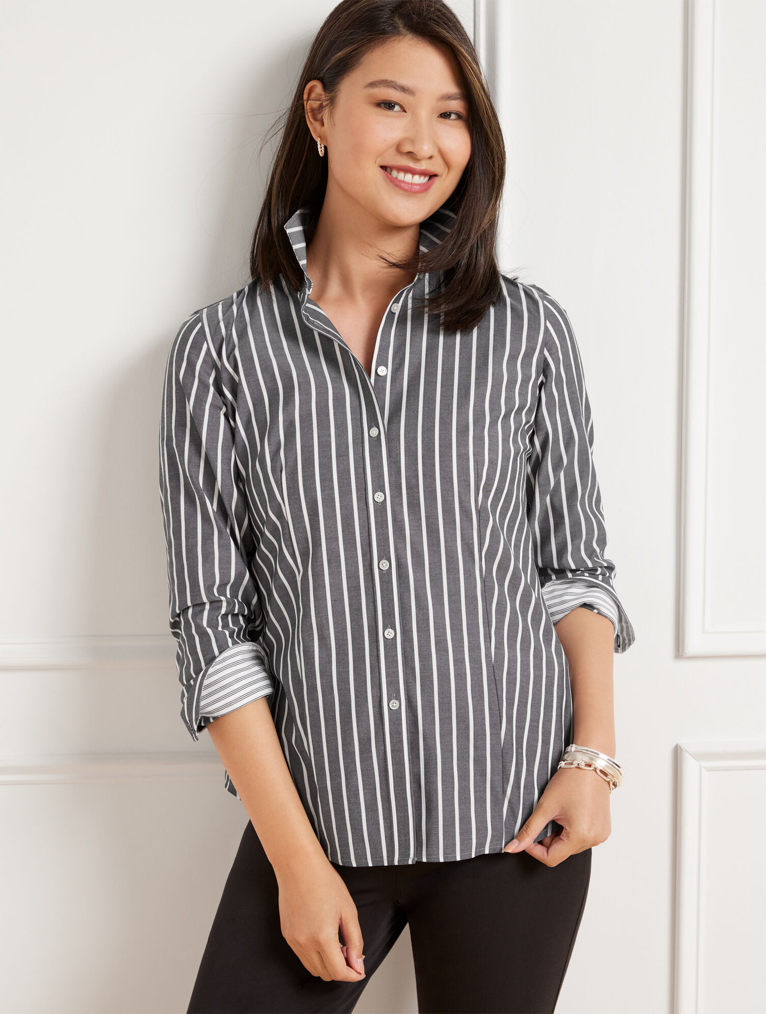 Non-Iron Perfect Shirt - Cherry Stripe