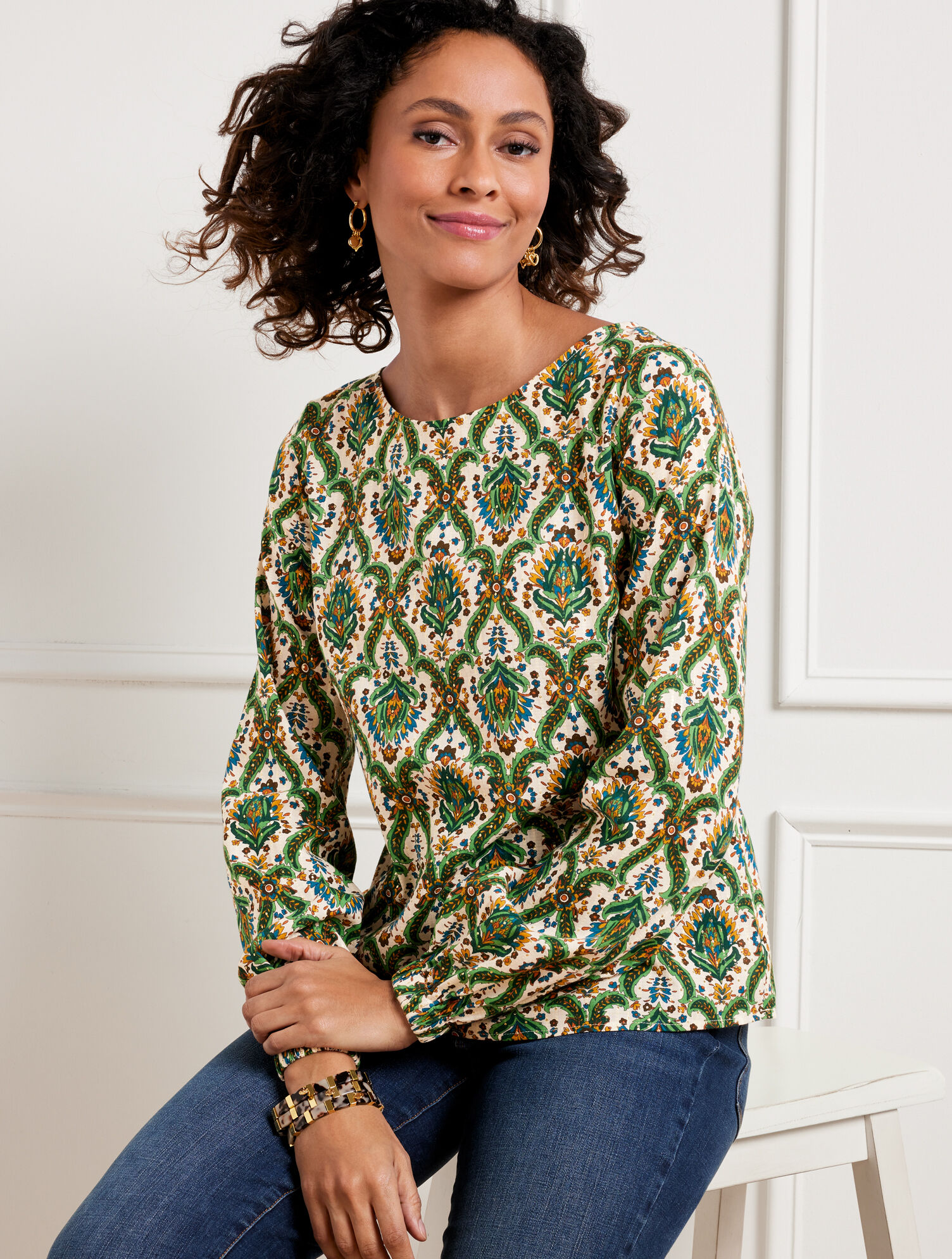 Floral Lattice Top