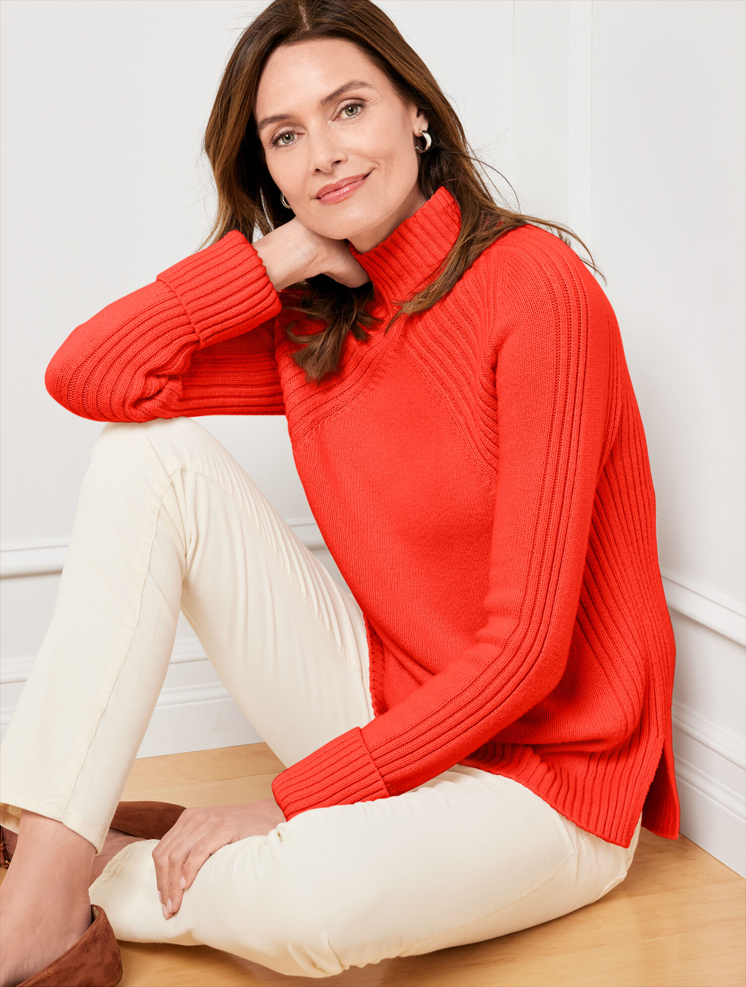 Ribbed Mockneck Sweater