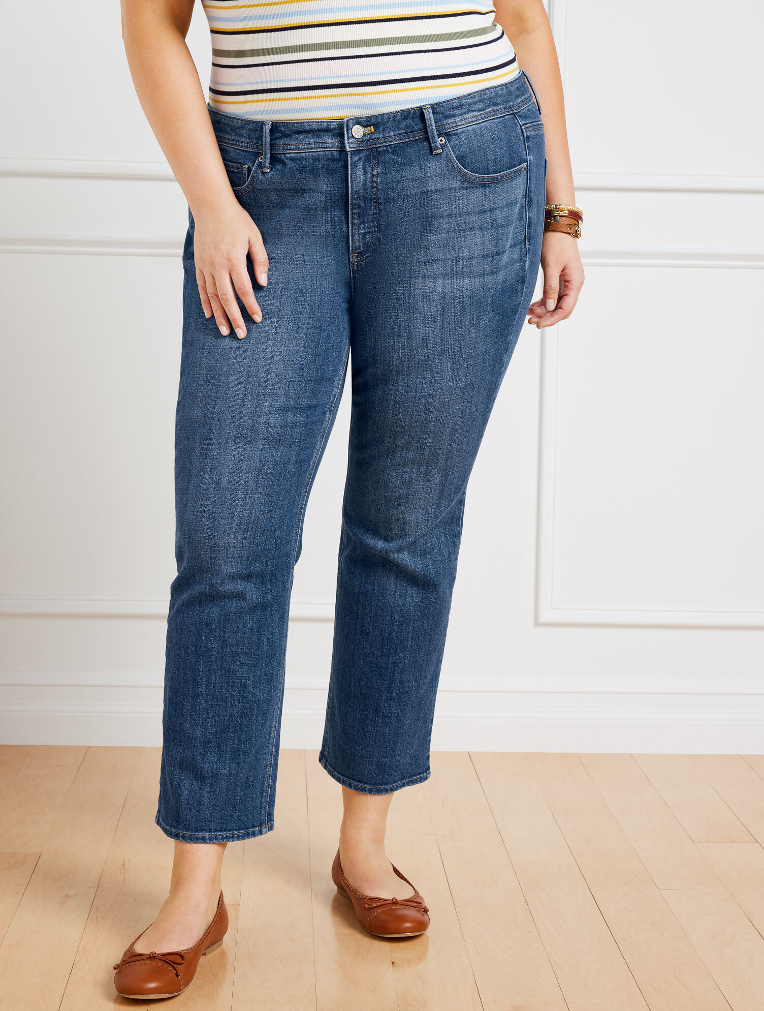 Demi Boot Crop Jeans - Maria Wash