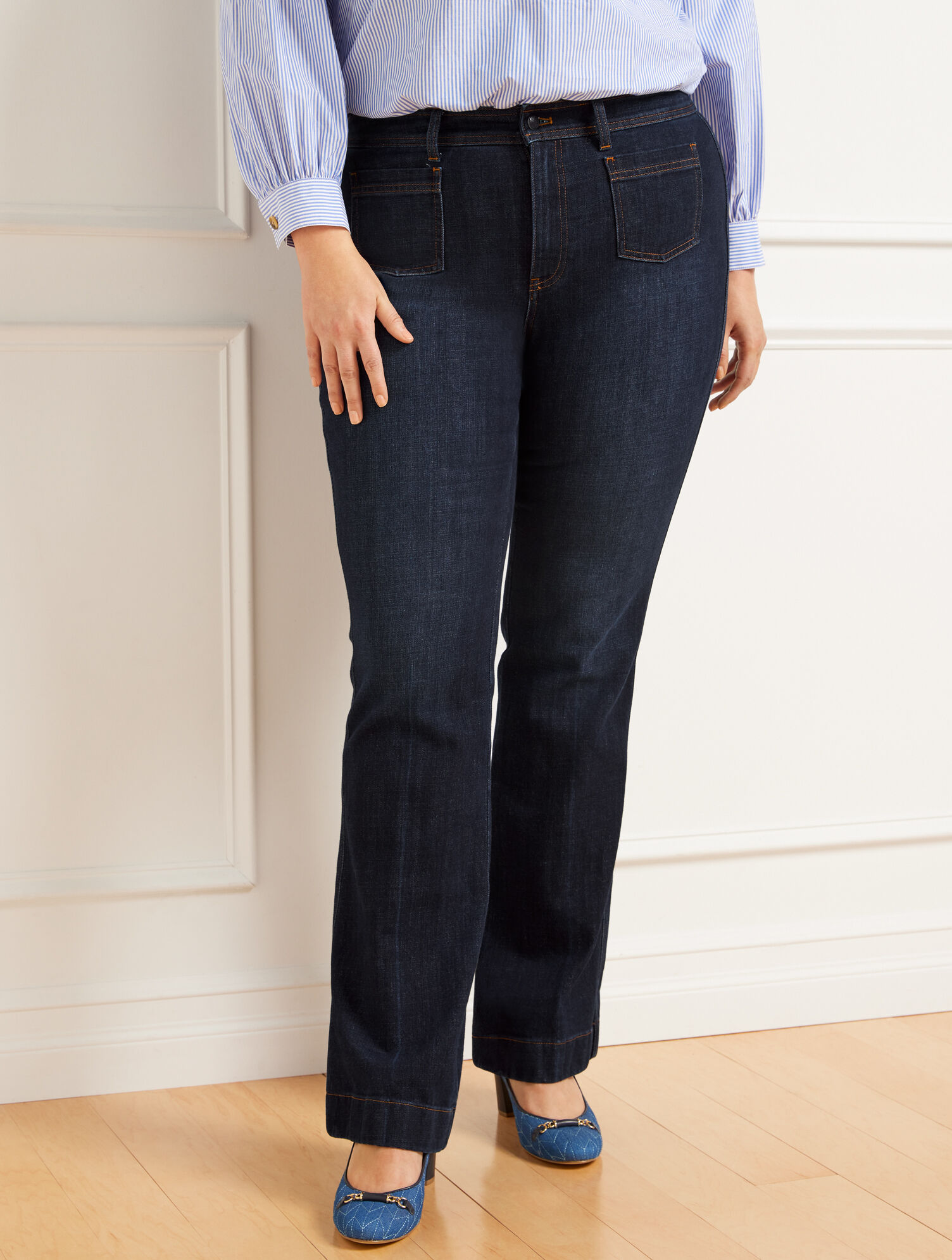 High Waist Flare Leg Jeans - Alice Wash