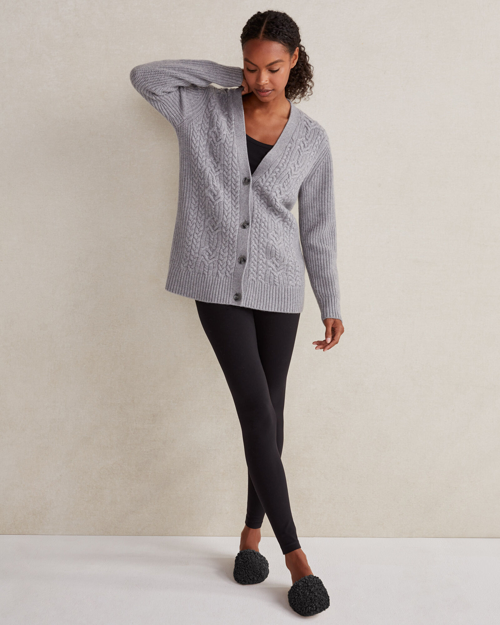 Cashmere Textured Cardigan