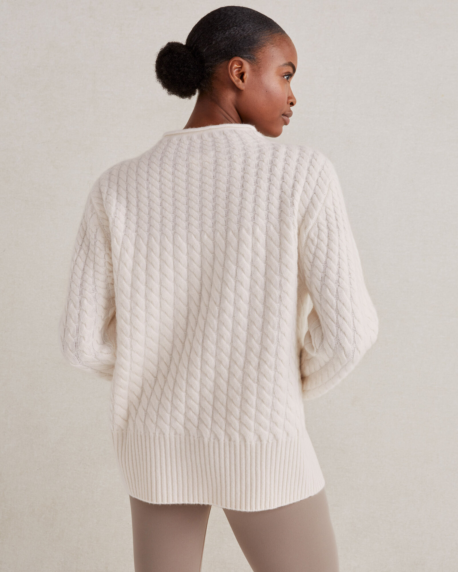 Cashmere Radiating Cable Knit Sweater