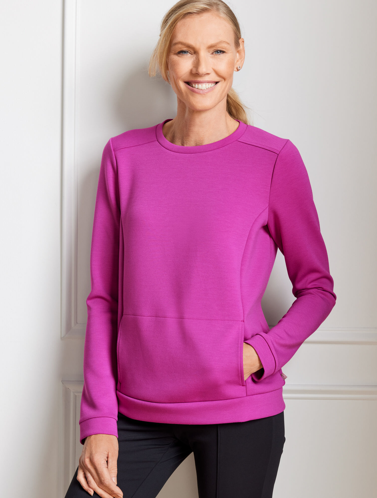 Pleated Back Modern Pullover