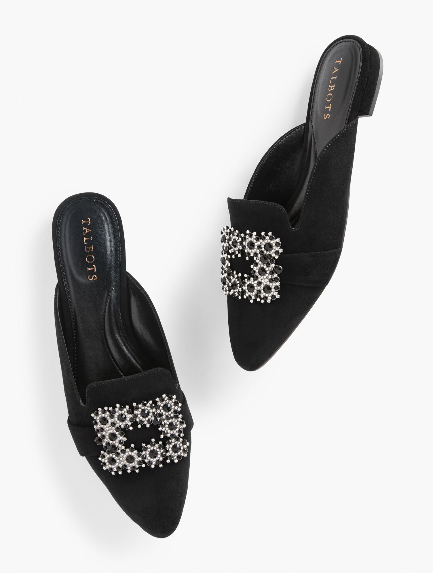 Edison Embellished Mules  - Suede