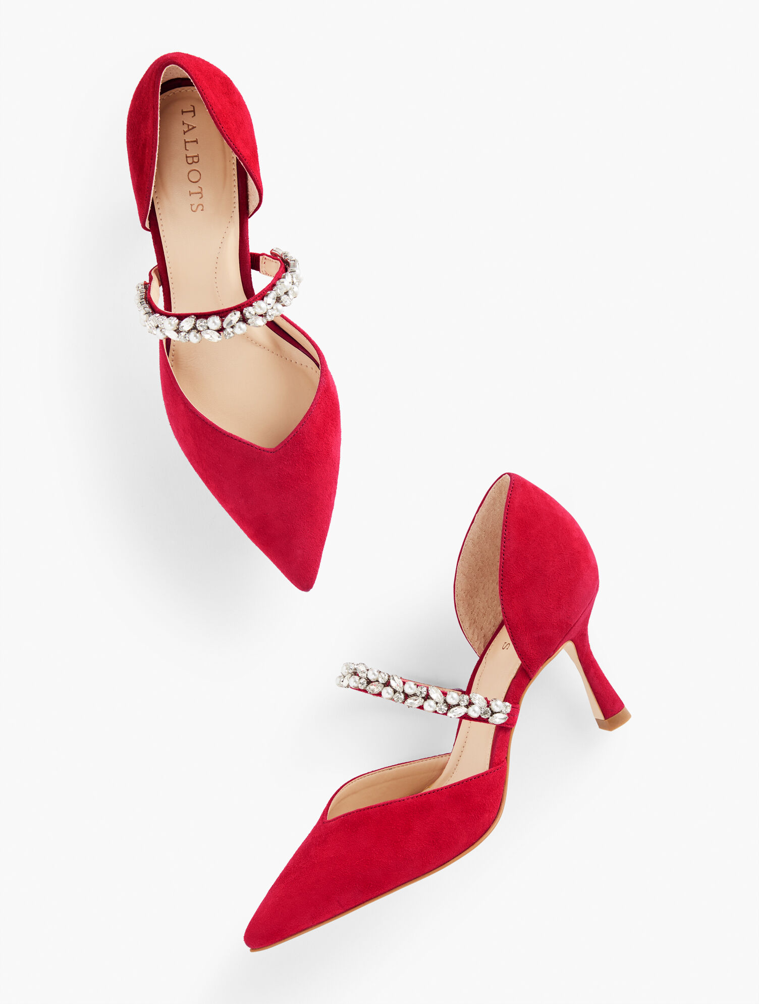 Evelyn Pearl Pumps - Suede