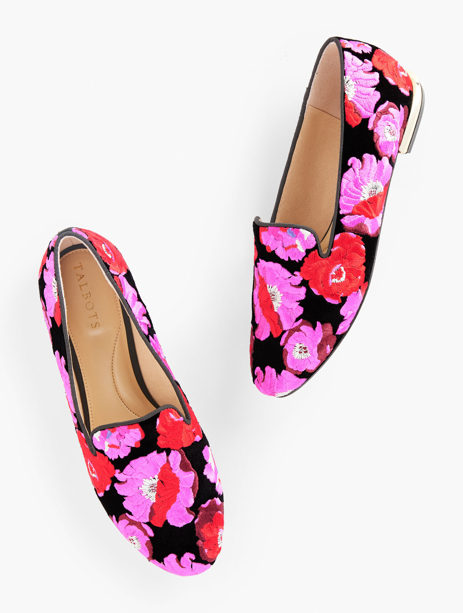 Ryan Velvet Loafers - Floral