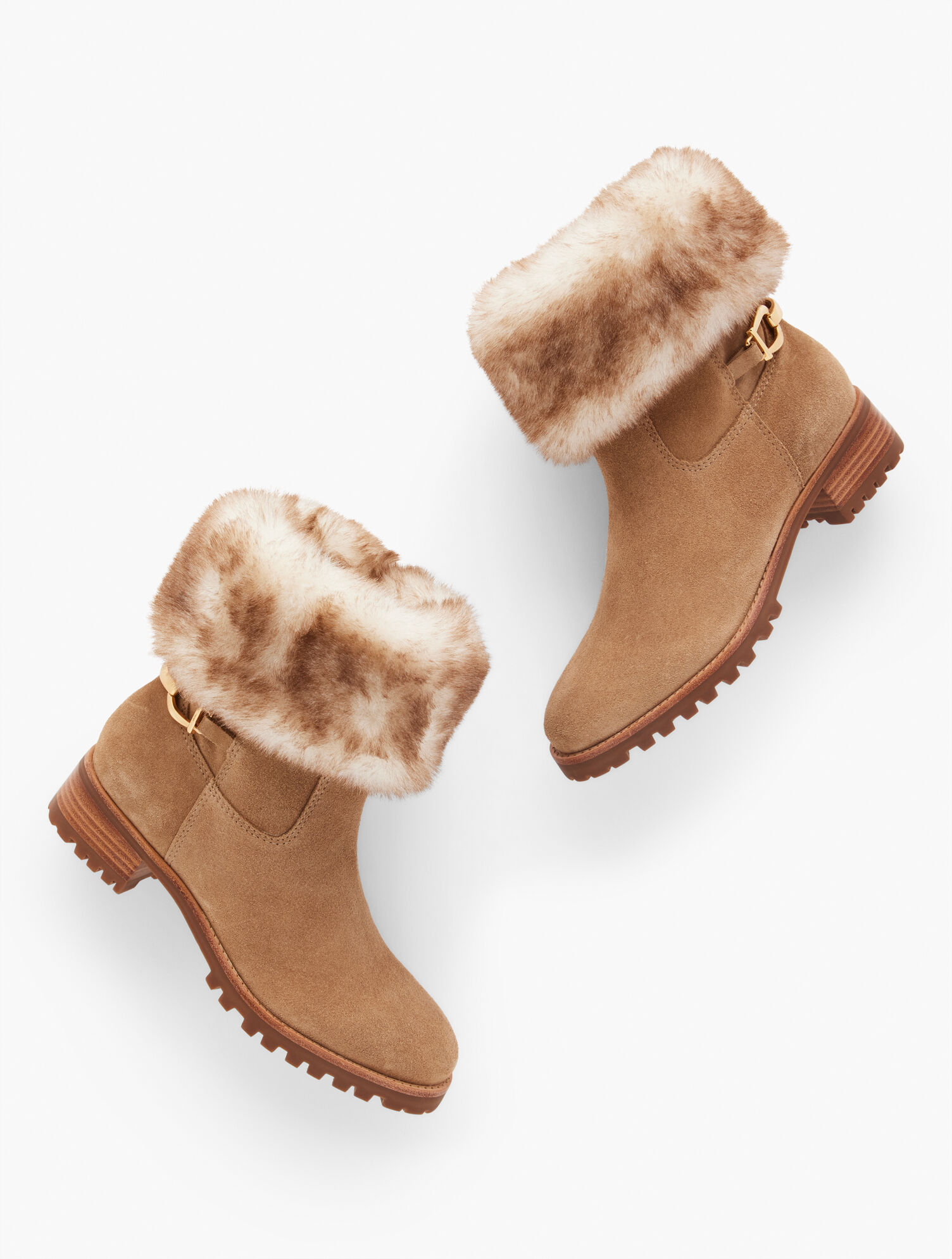 Tish Foldover Boots - Suede