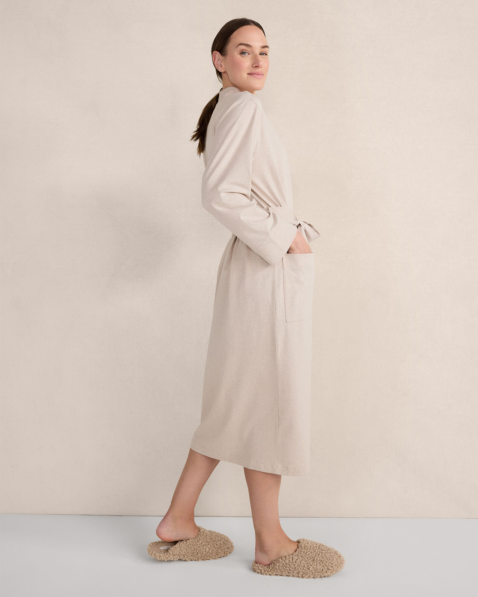 Organic Cotton Jersey Heather Robe