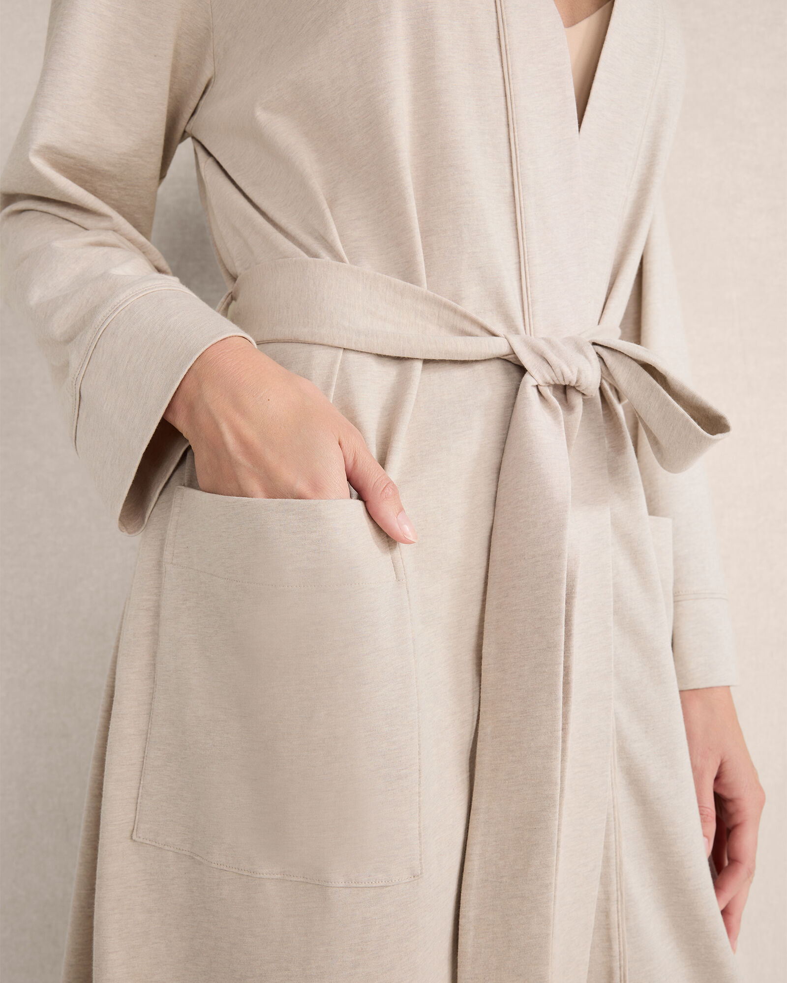 Organic Cotton Jersey Heather Robe