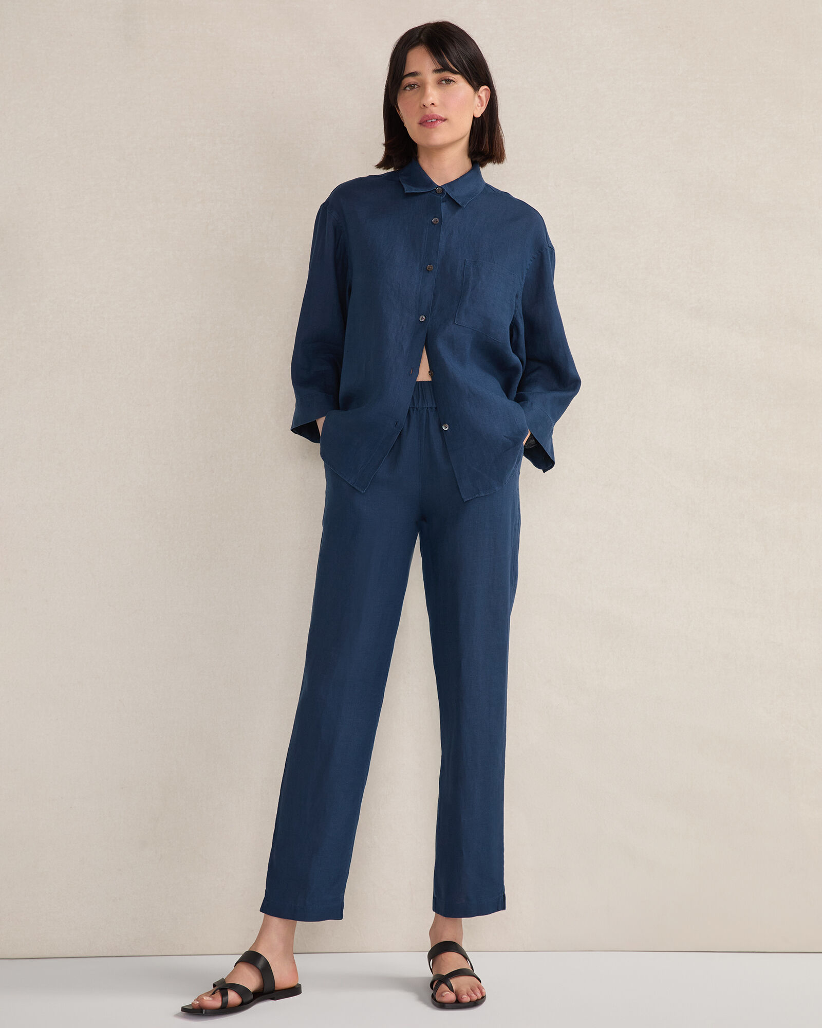 Linen Tapered Pants