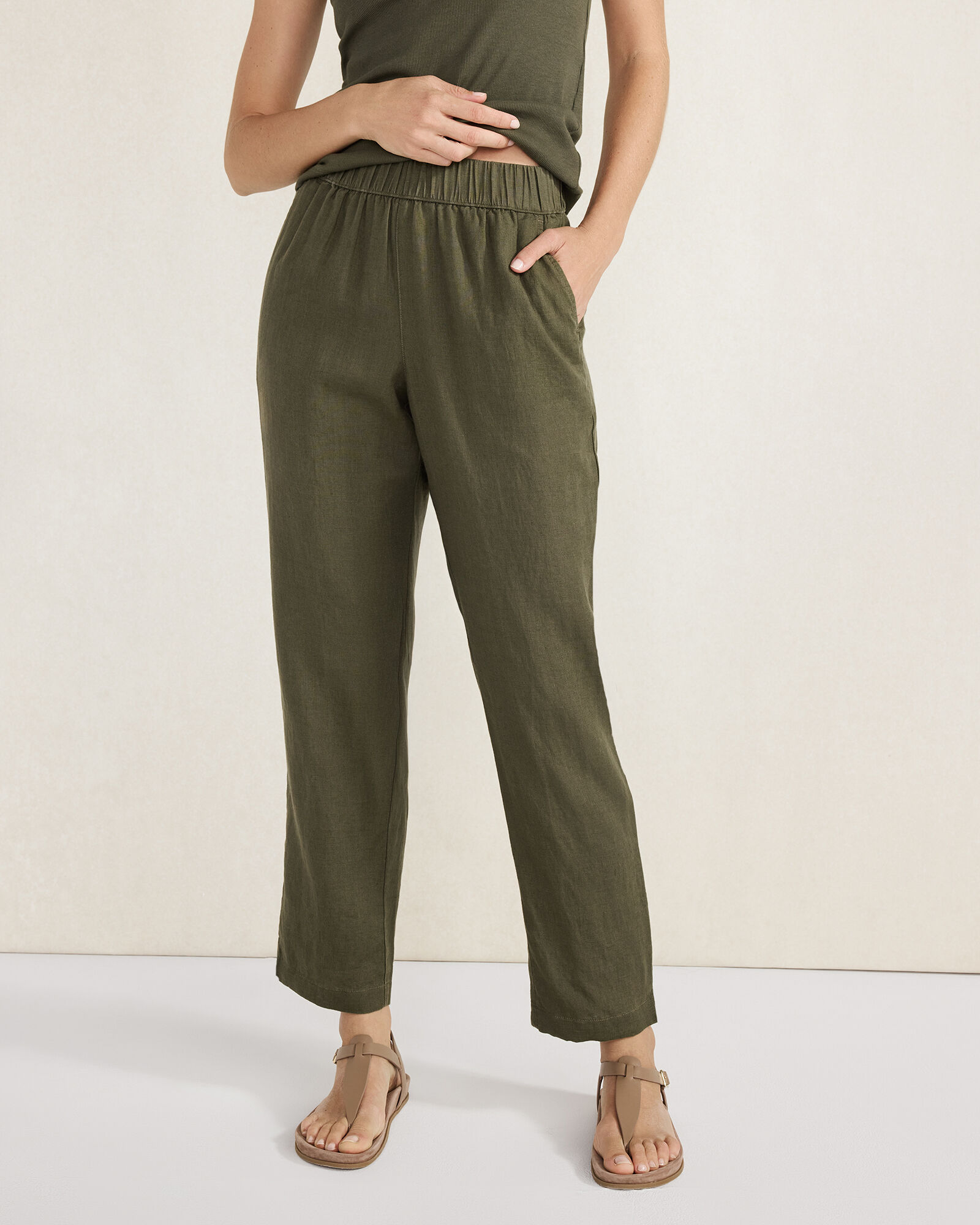 Linen Tapered Pants