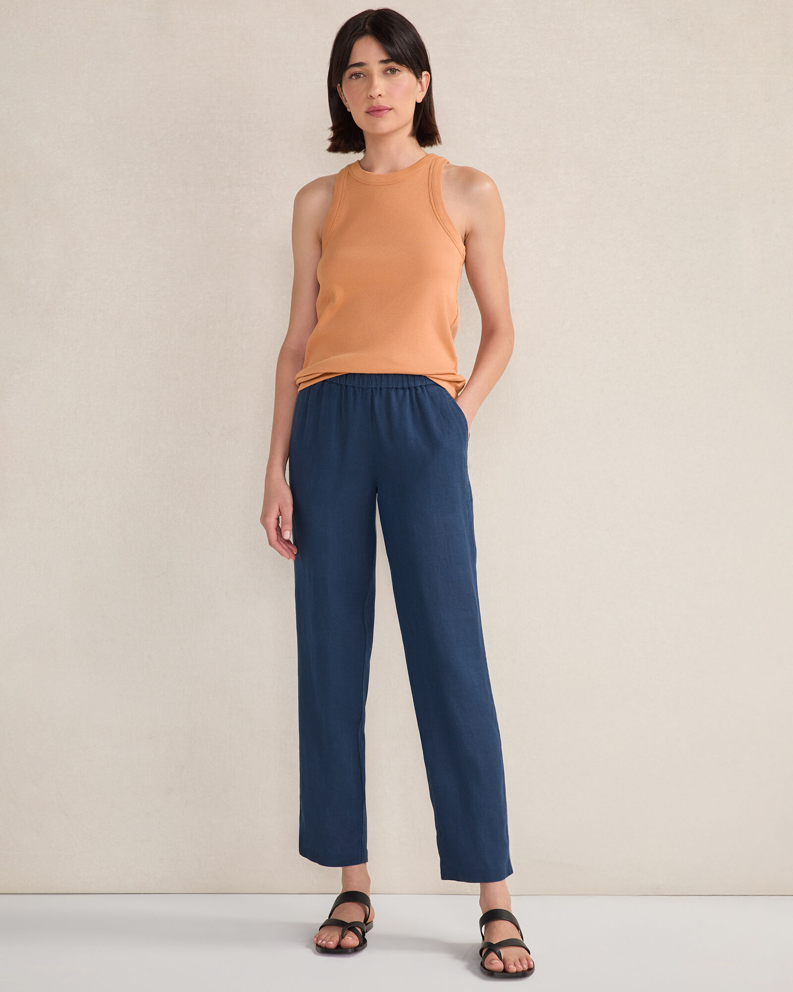 Linen Tapered Pants