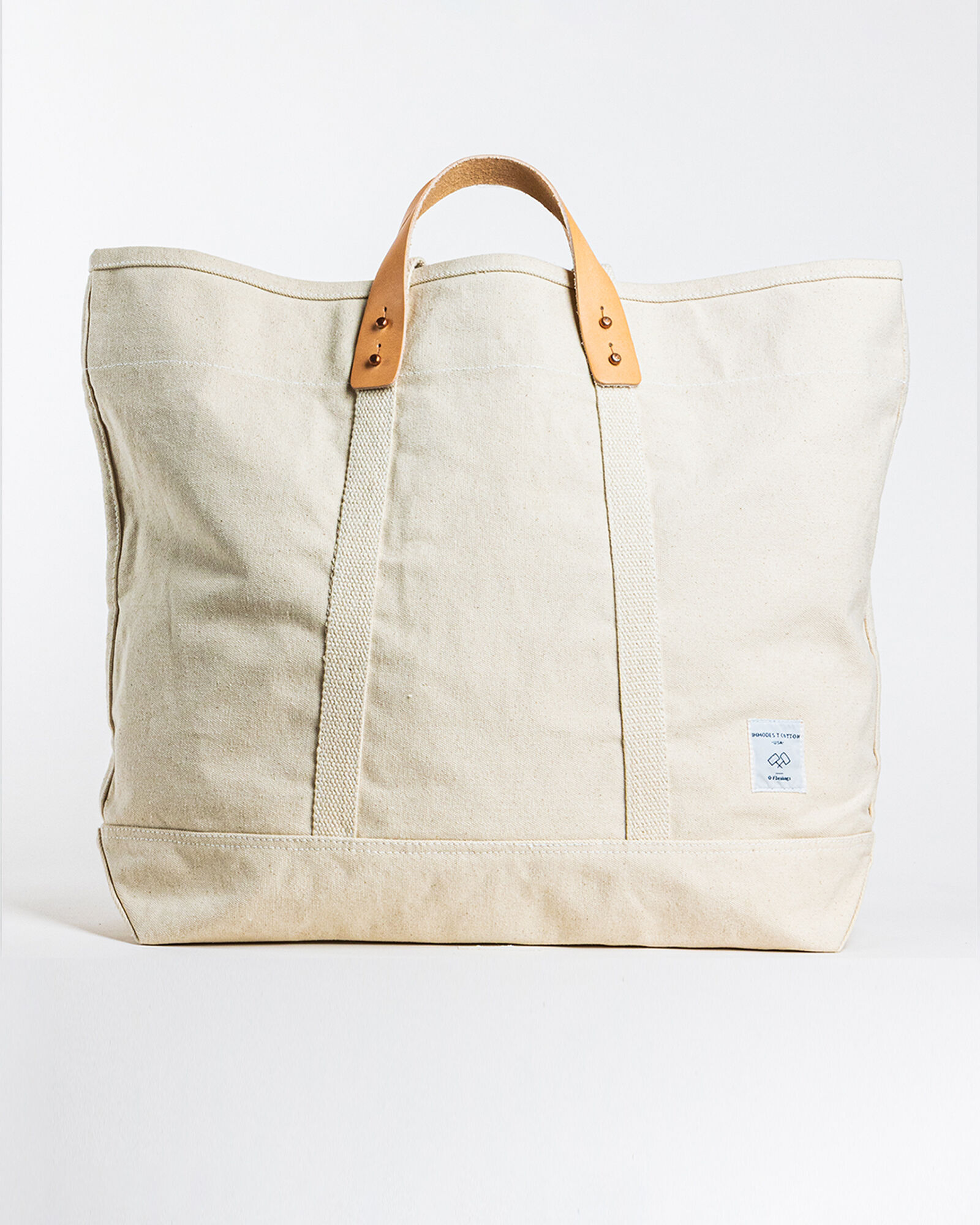 Immodest Cotton Large East West Tote in Natural