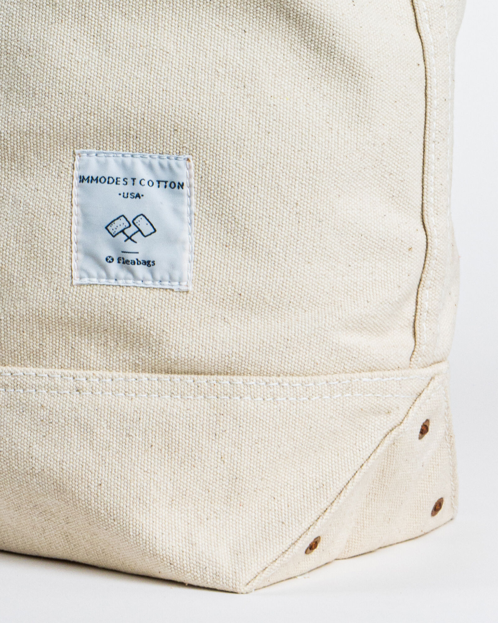 Immodest Cotton Large East West Tote in Natural