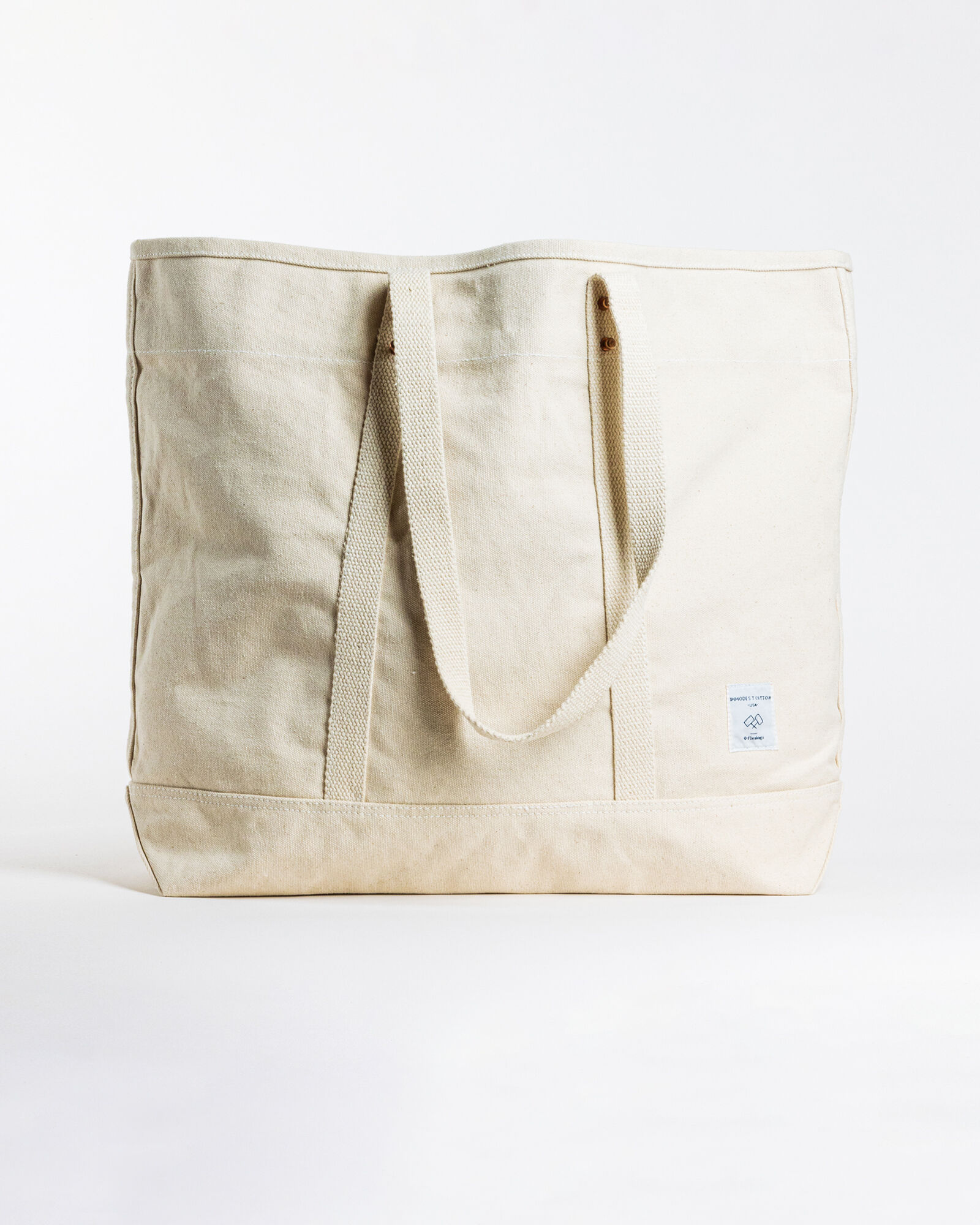 Immodest Cotton Large East West Tote in Natural
