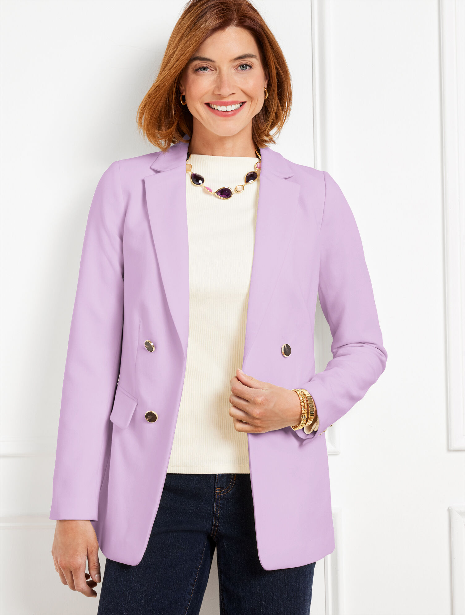 Tailored Stretch No Close Blazer