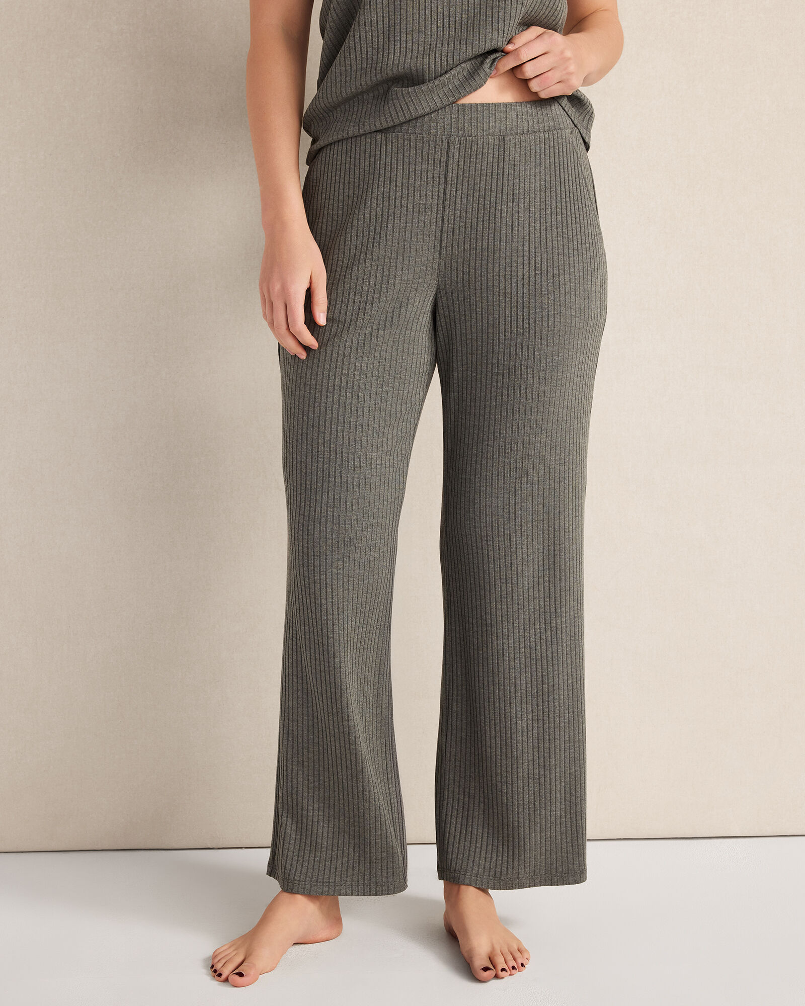 Drapey Rib Knit Pants