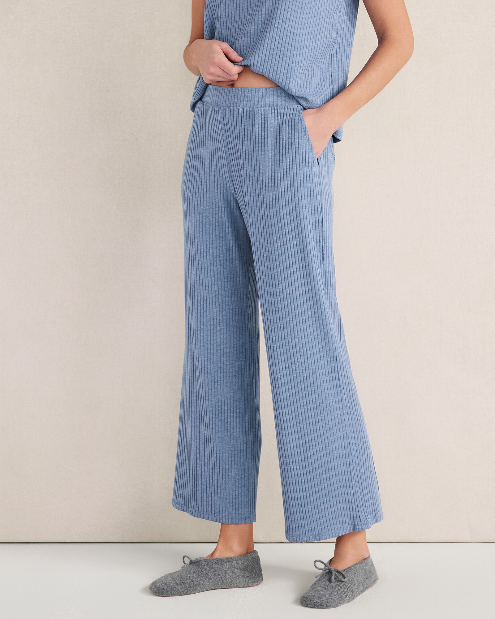 Drapey Rib Knit Pants