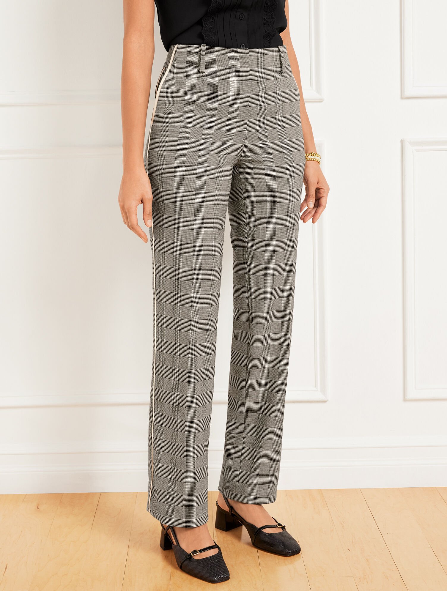 Talbots Southampton Straight Leg Pants Lucetta Glen Plaid Talbots