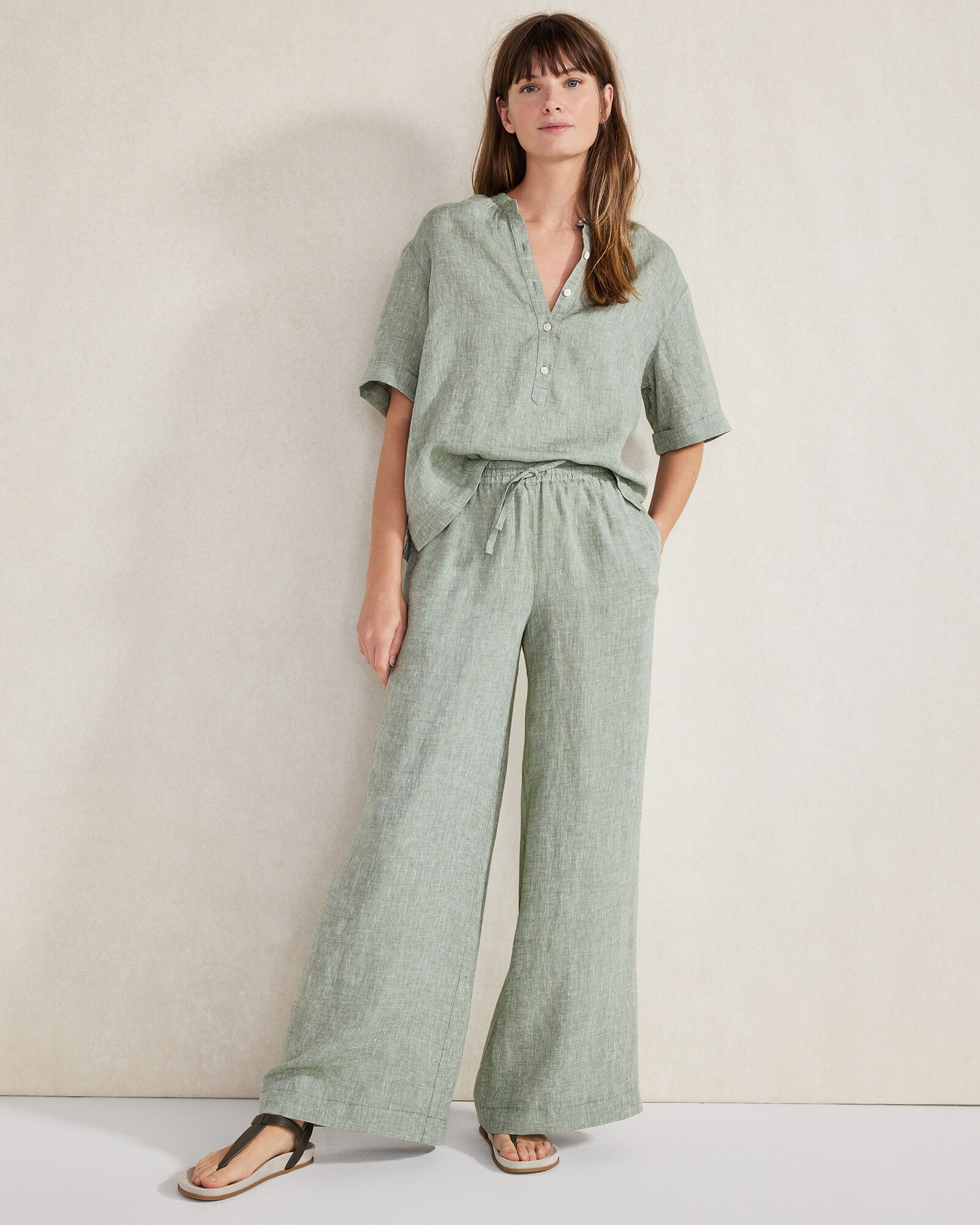 Linen Wide Leg Pants