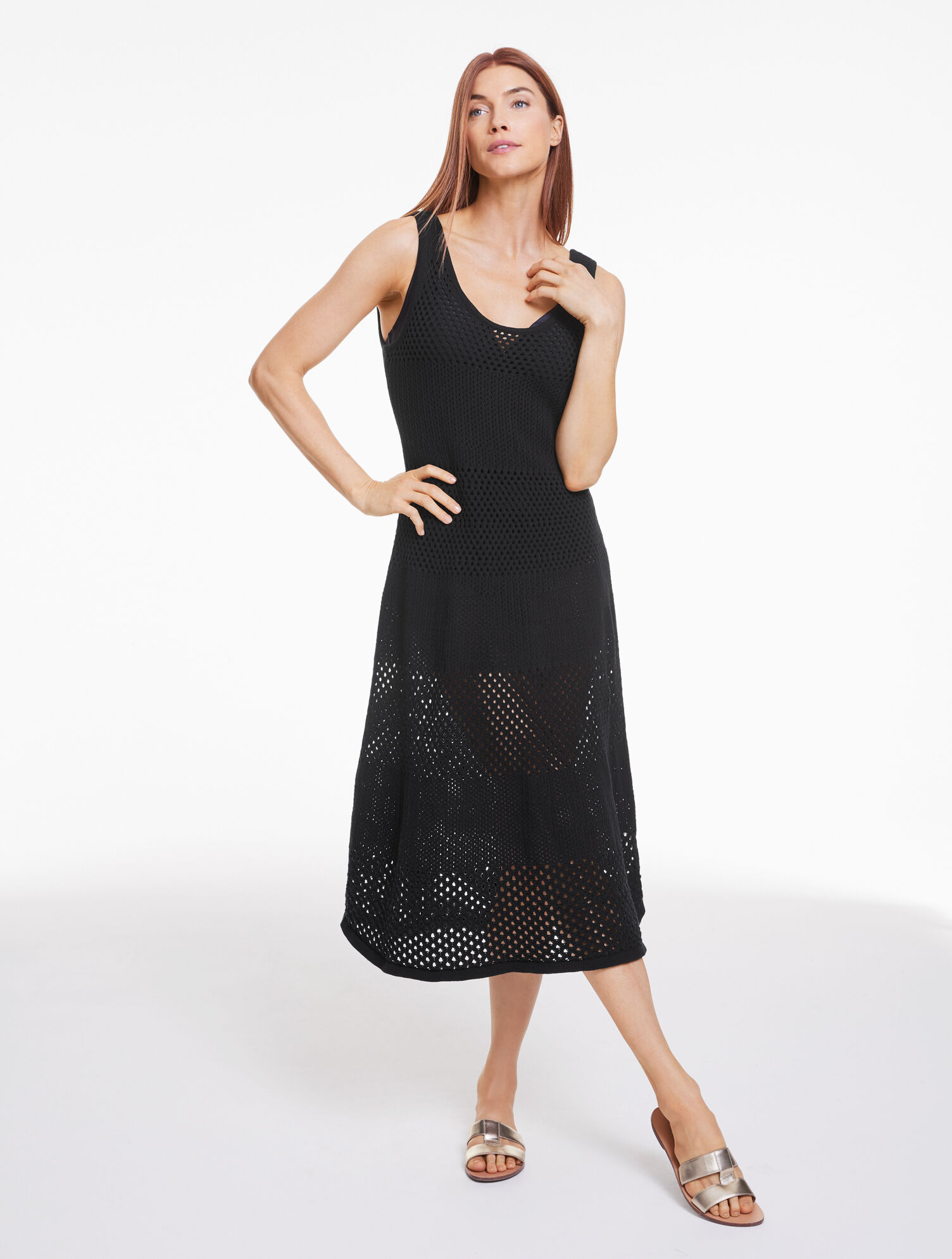 Aqua Club Open Stitch Midi Cover-Up