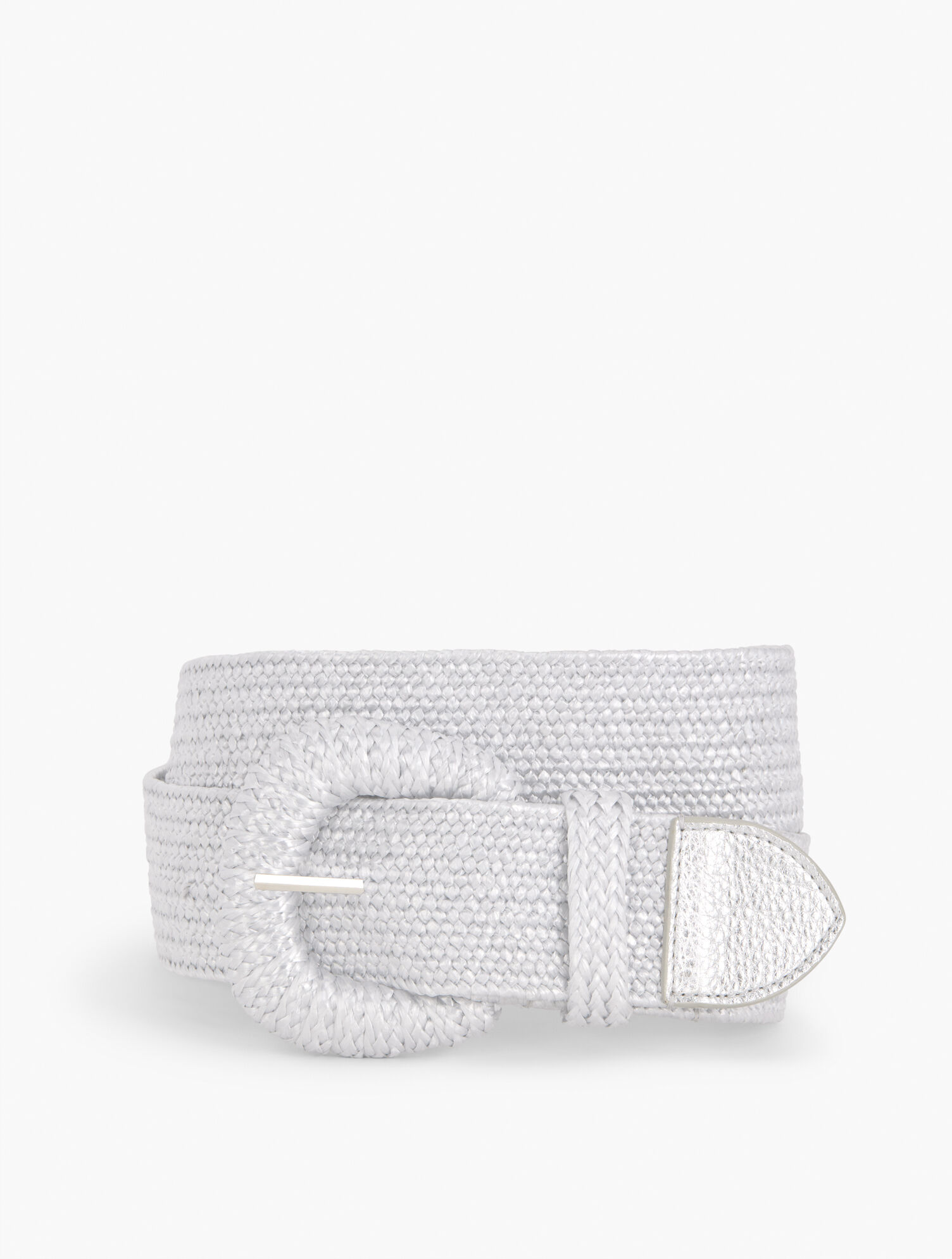 Stretch Woven Raffia Belt 