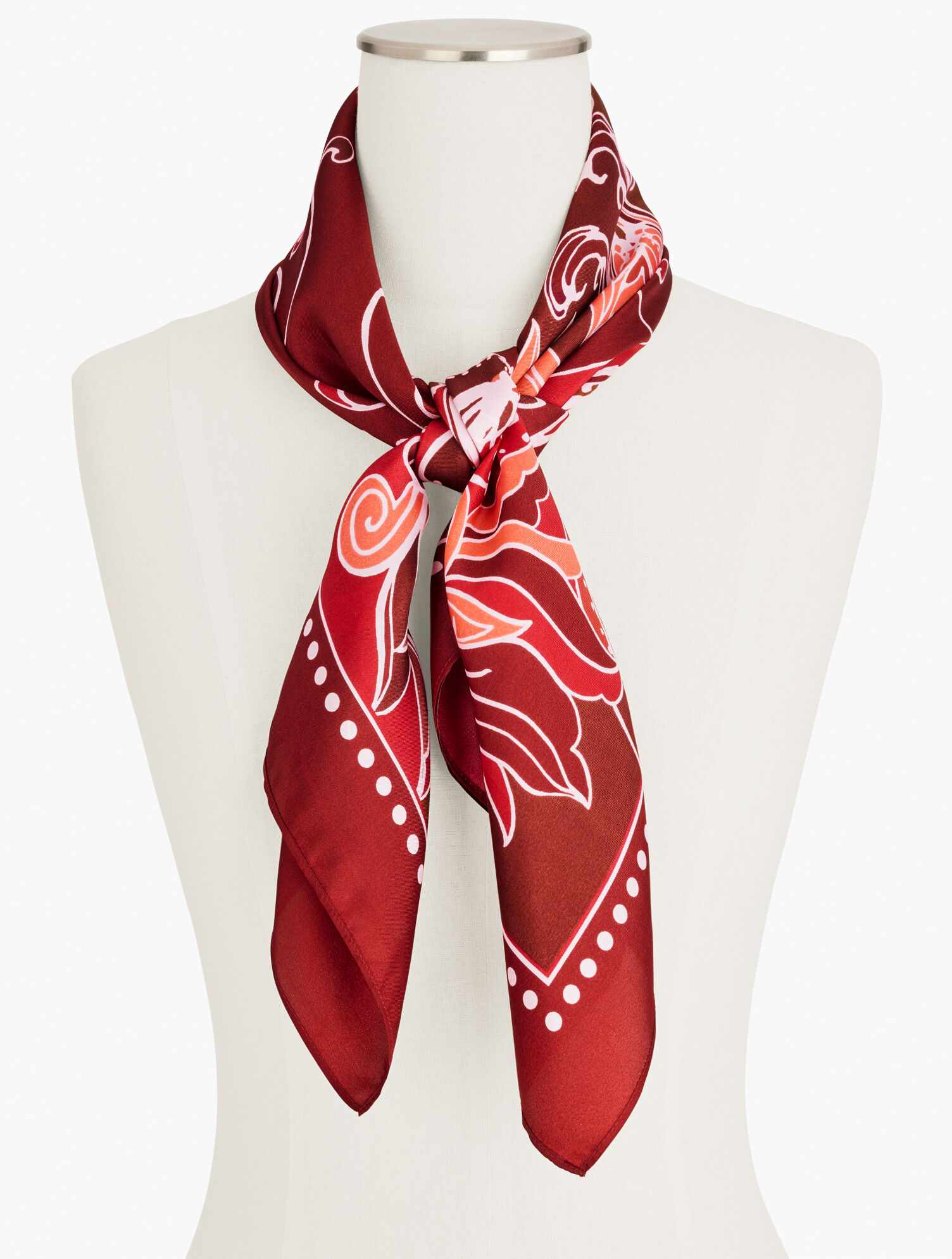 Floral Swirls Square Scarf