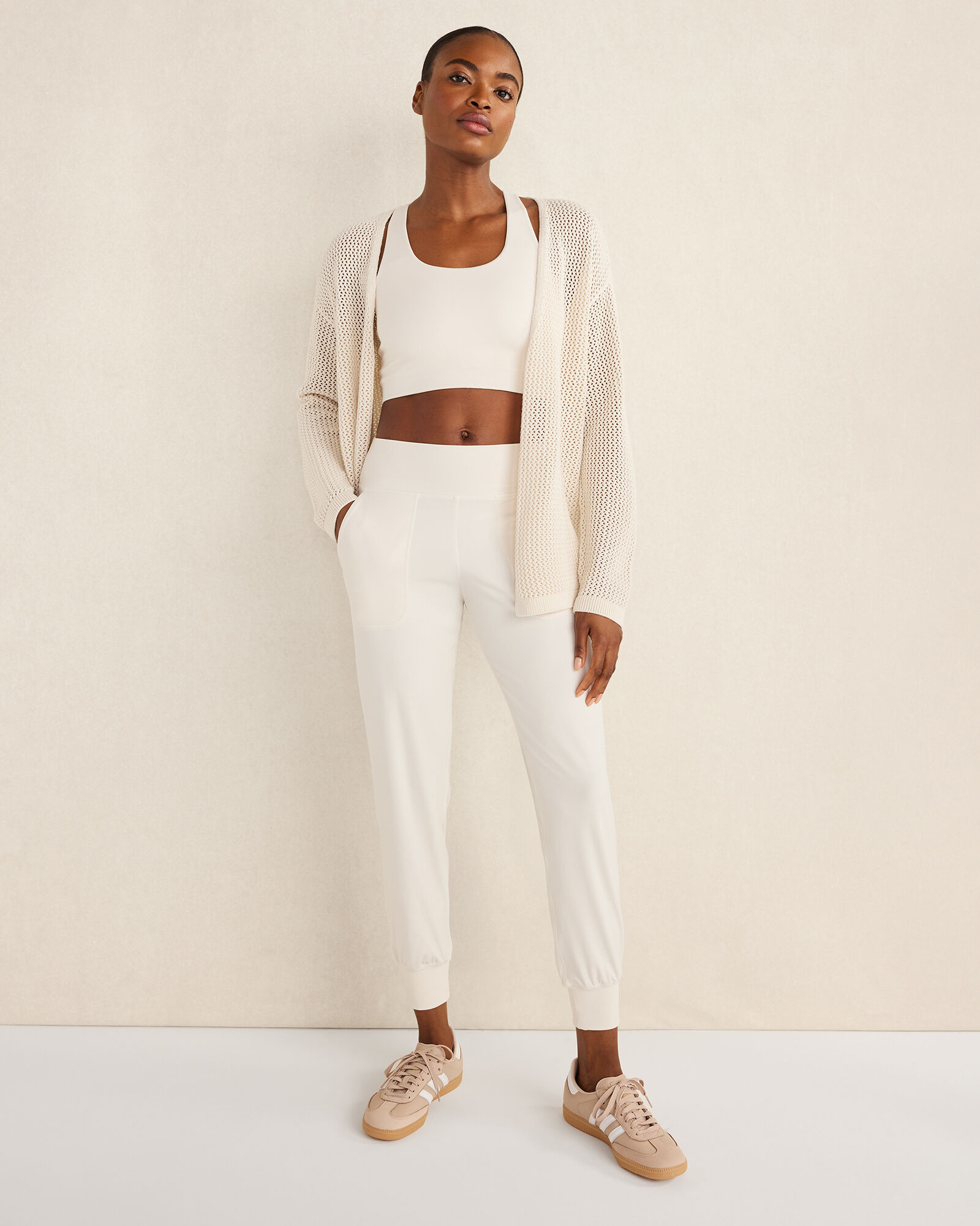 Organic Cotton Open Stitch Relaxed Cardigan