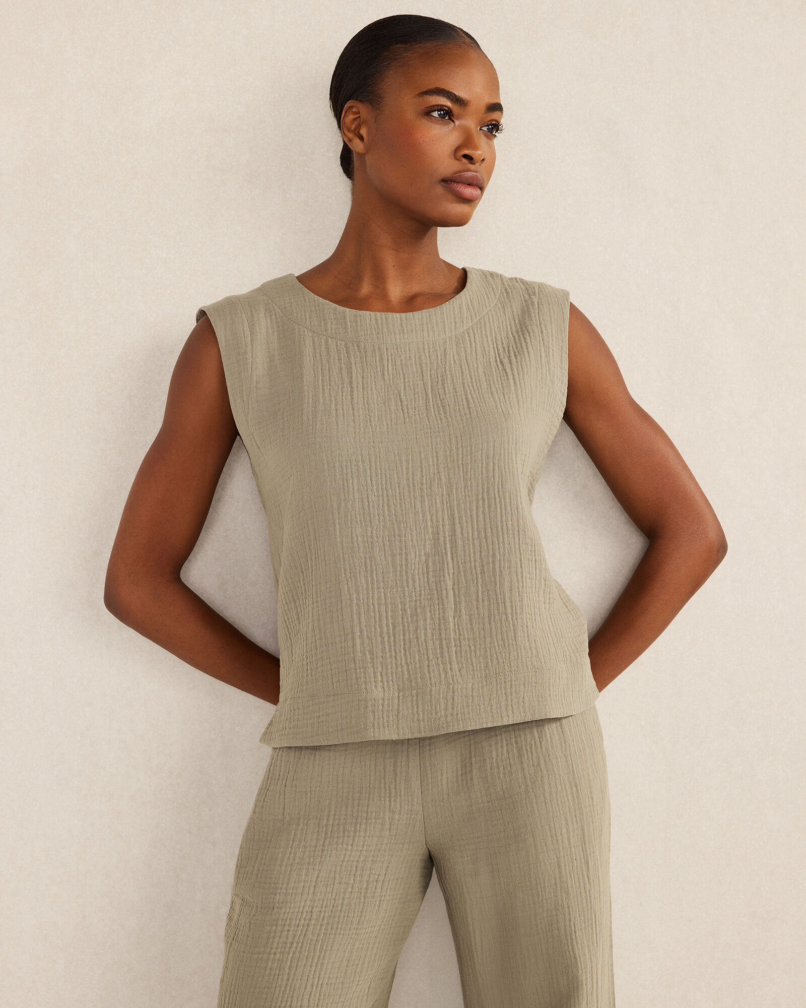 Organic Cotton Gauze Tank Top