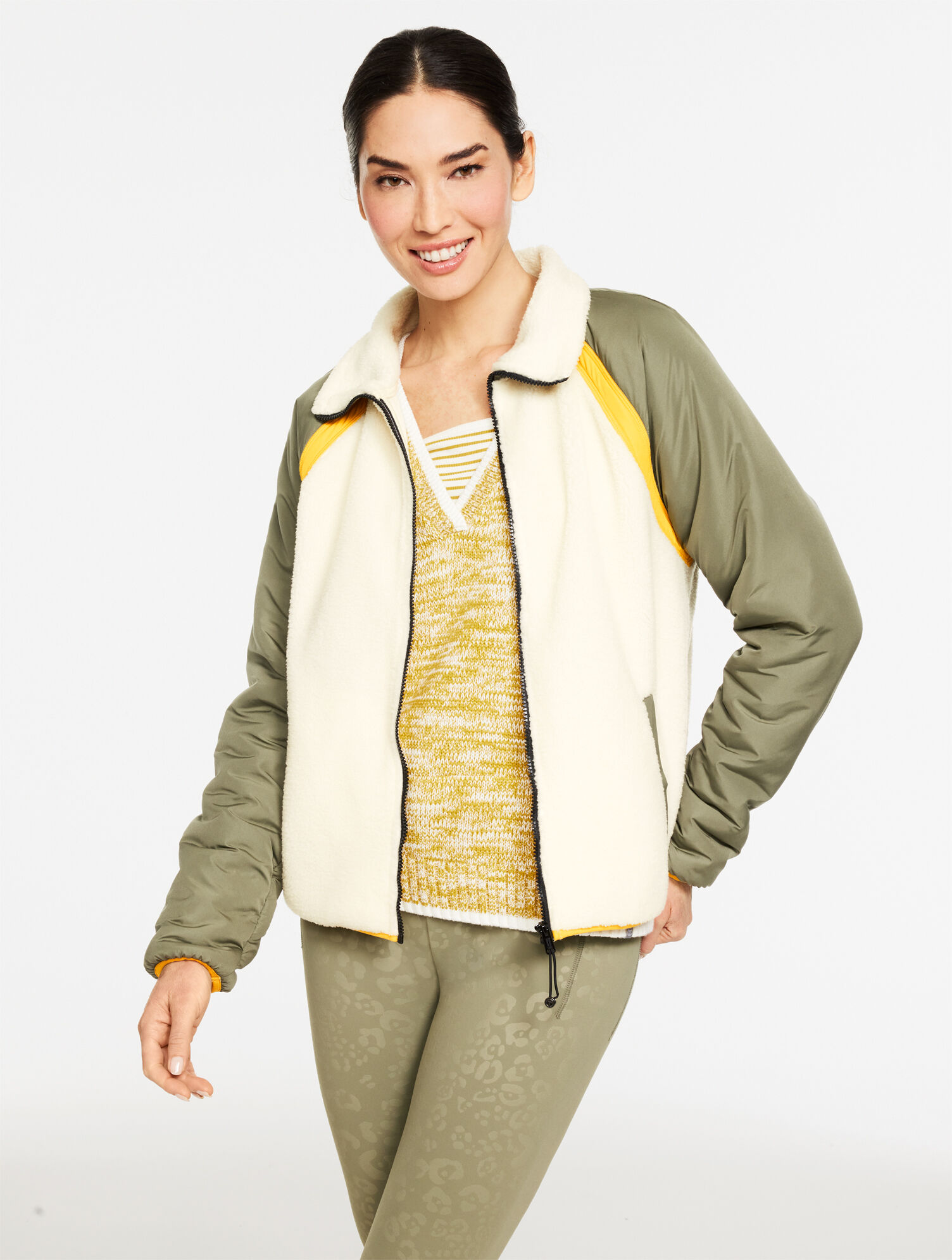 Colorblock Sherpa Jacket