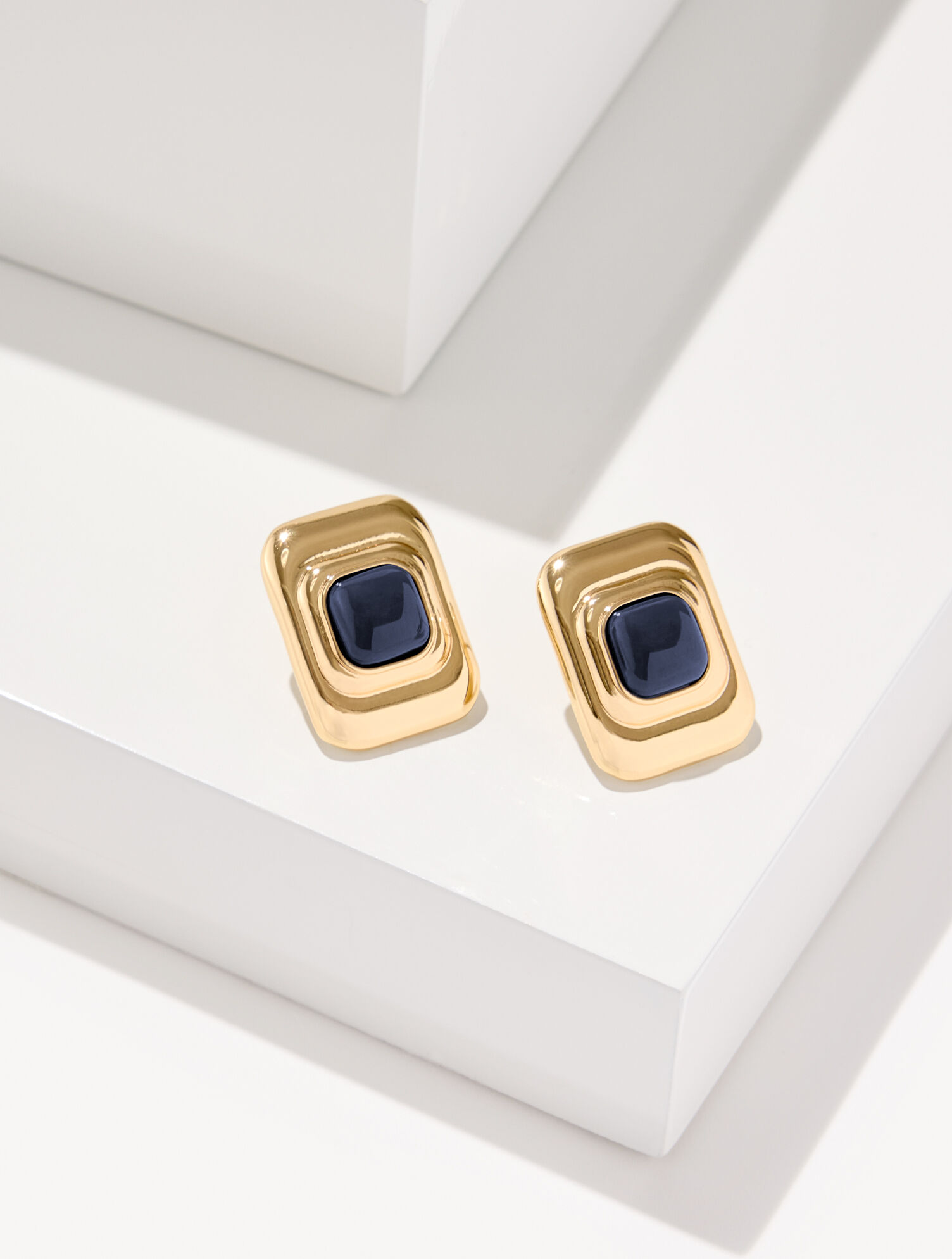 Linear Geo Stud Earrings