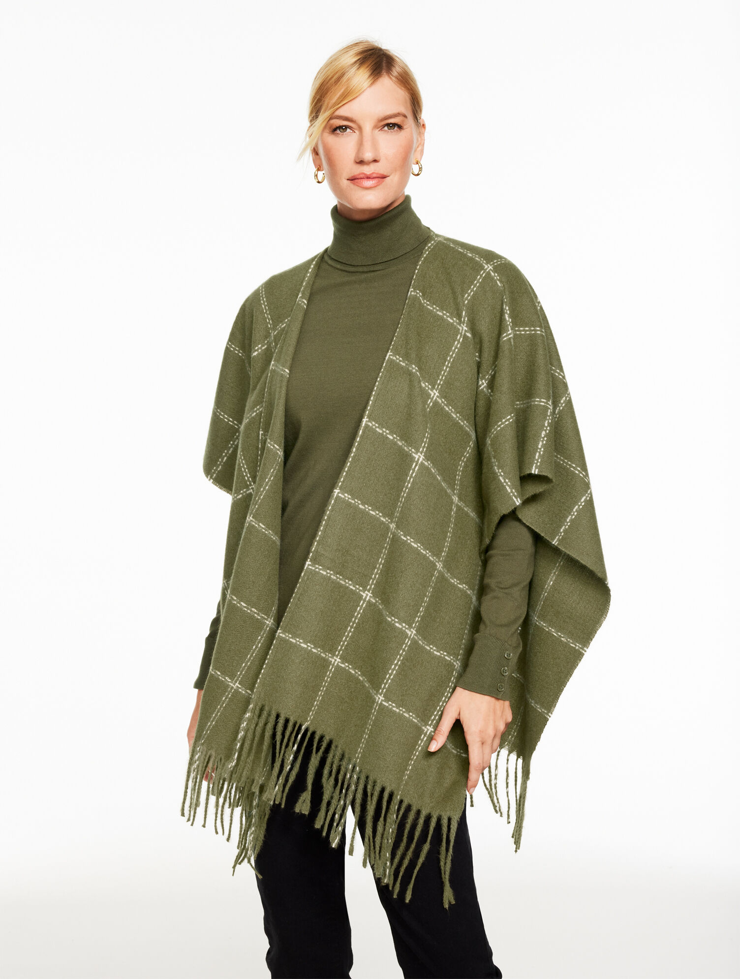 Plaid Ruana