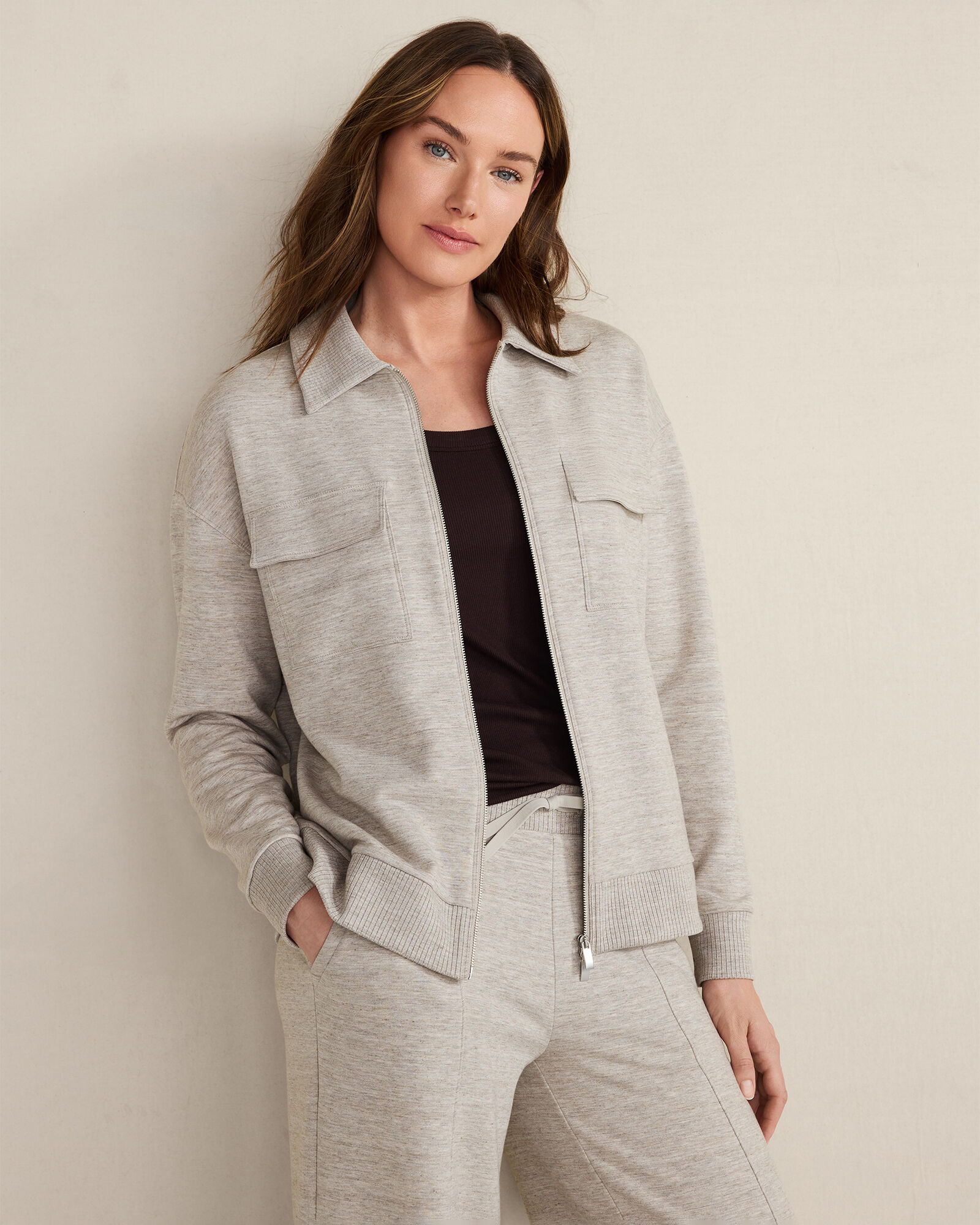 Fleece Collared Jacket