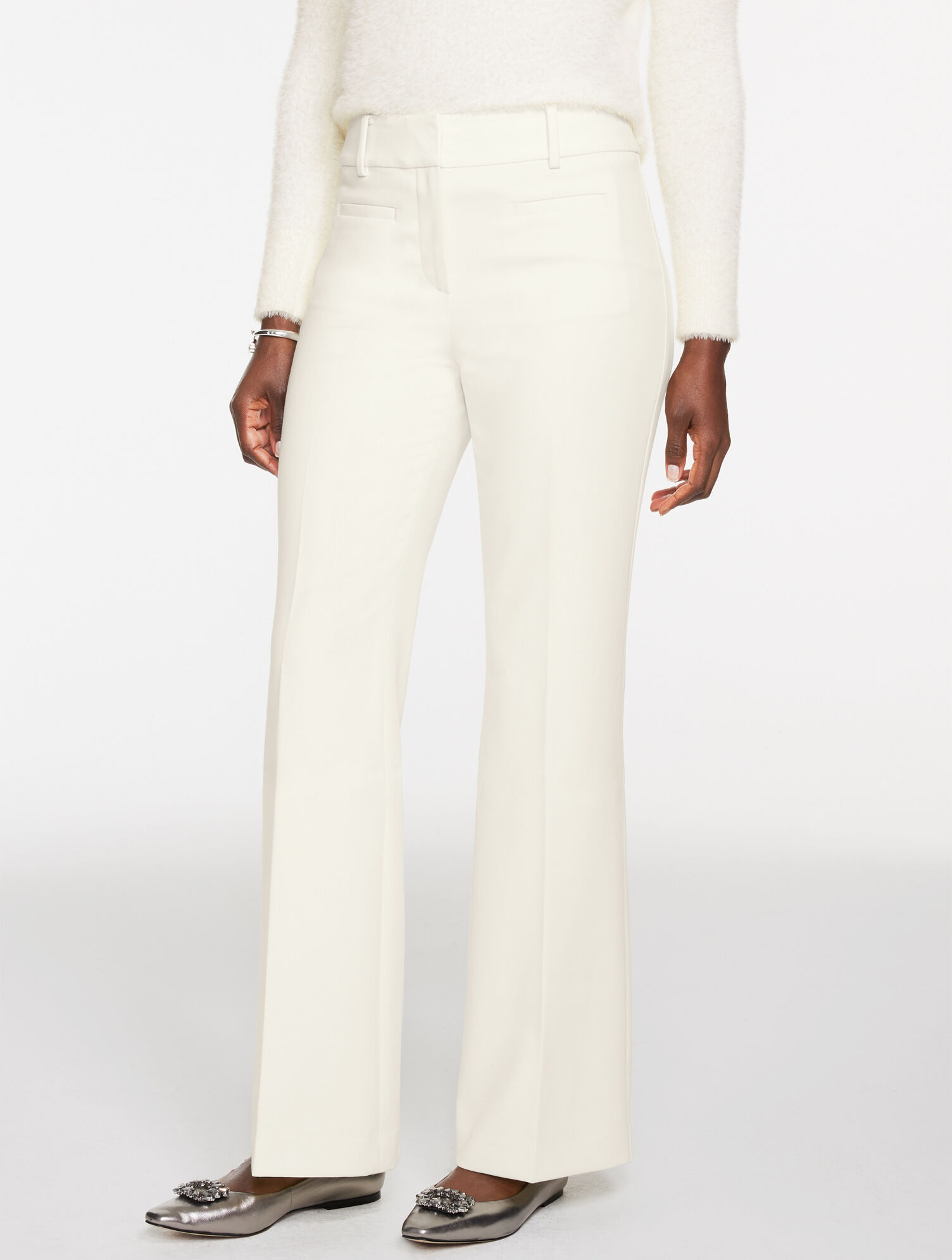 Flare Leg Tailored Stretch Pants