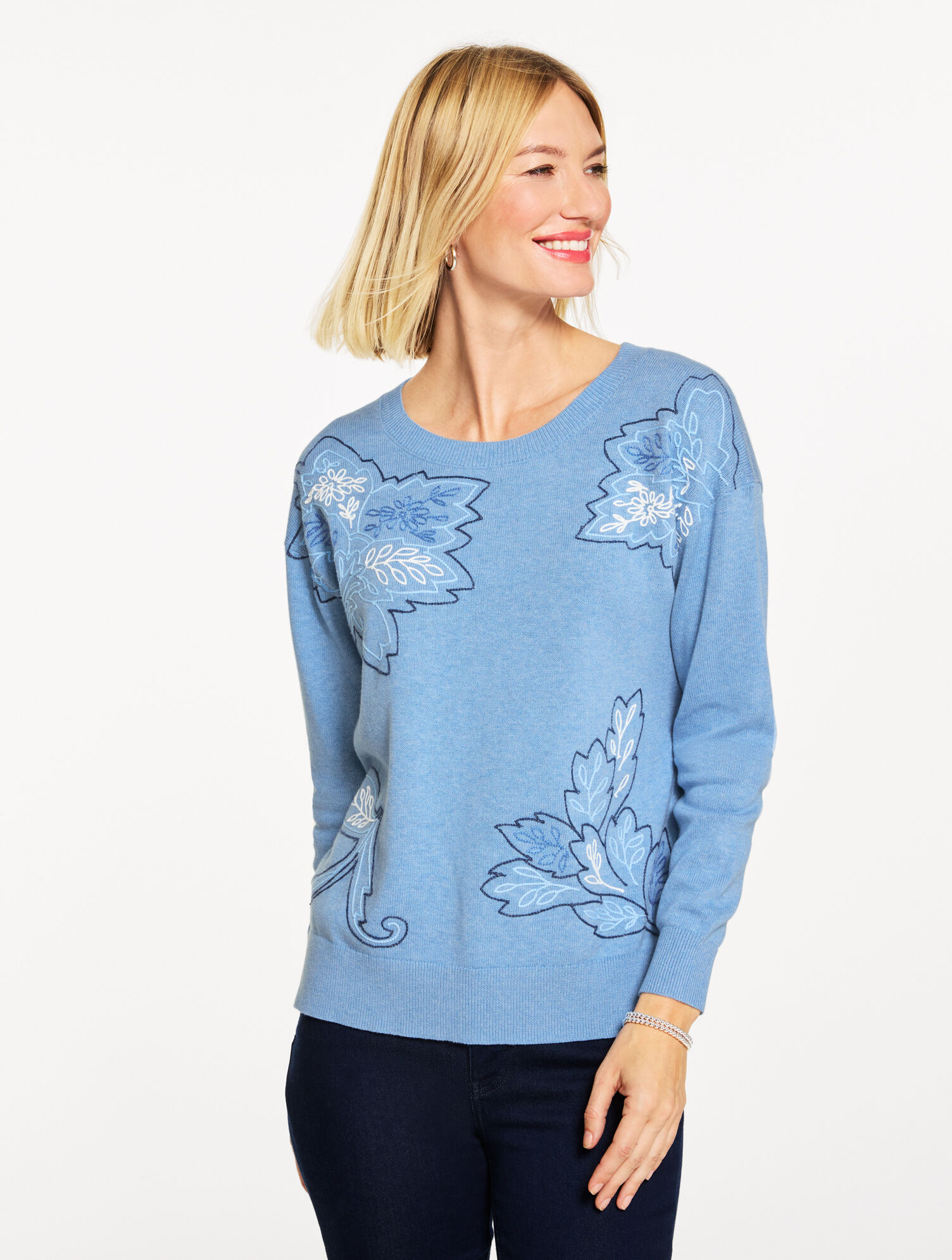 Floral Embroidered Sweater