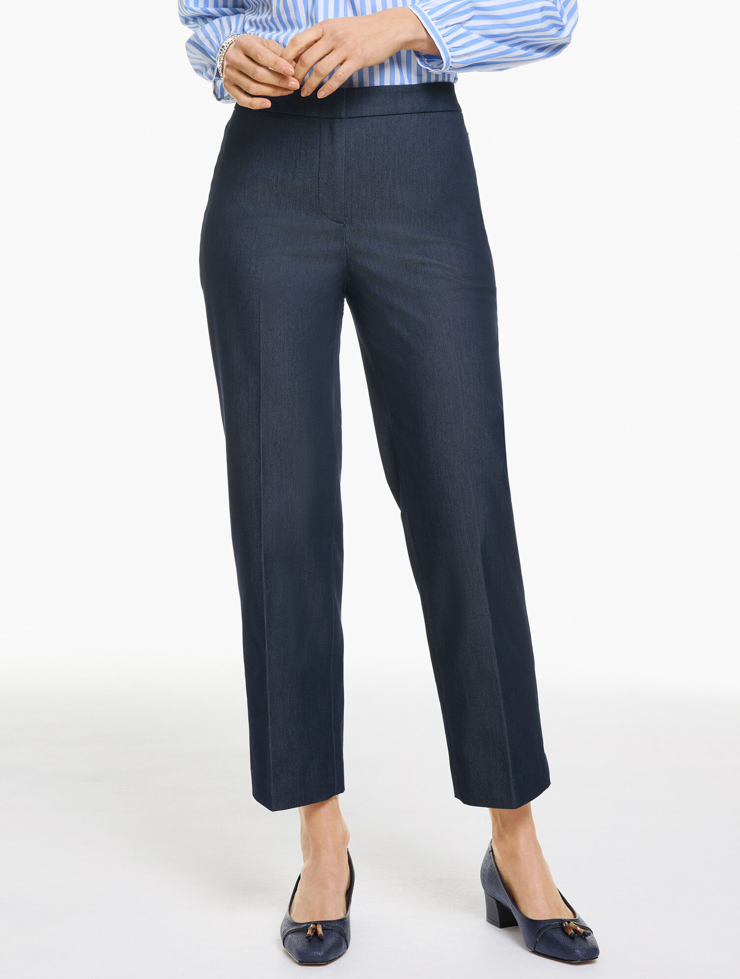 Straight Ankle Pants - Refined Denim 