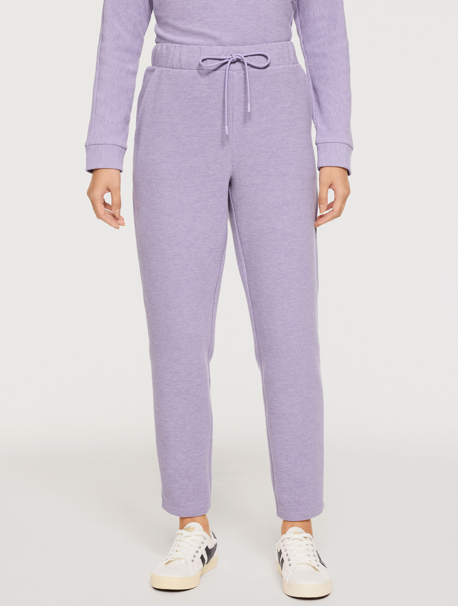 Ottoman Rib Taper Leg Pants