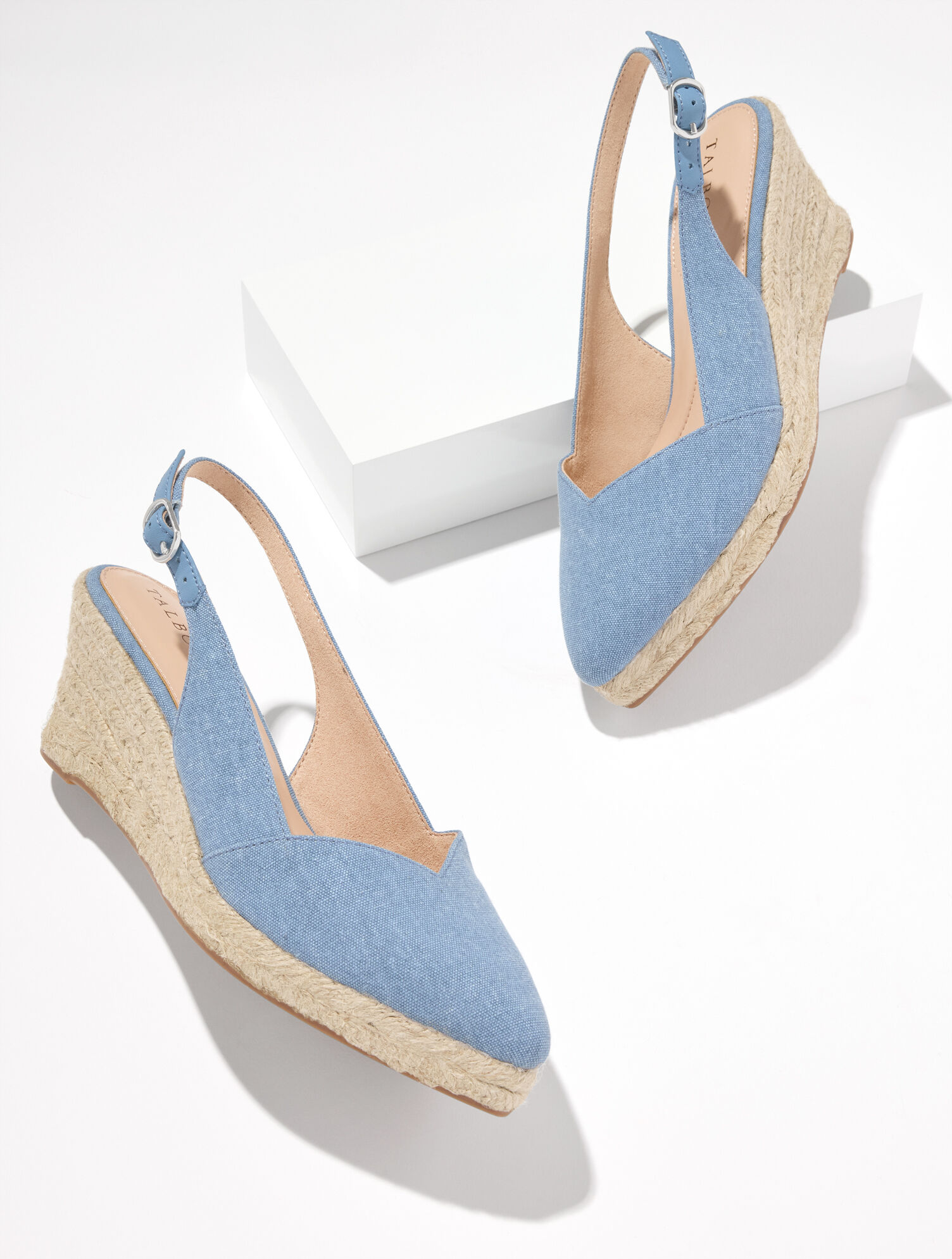 Vivi Slingback Espadrille Wedges - Denim