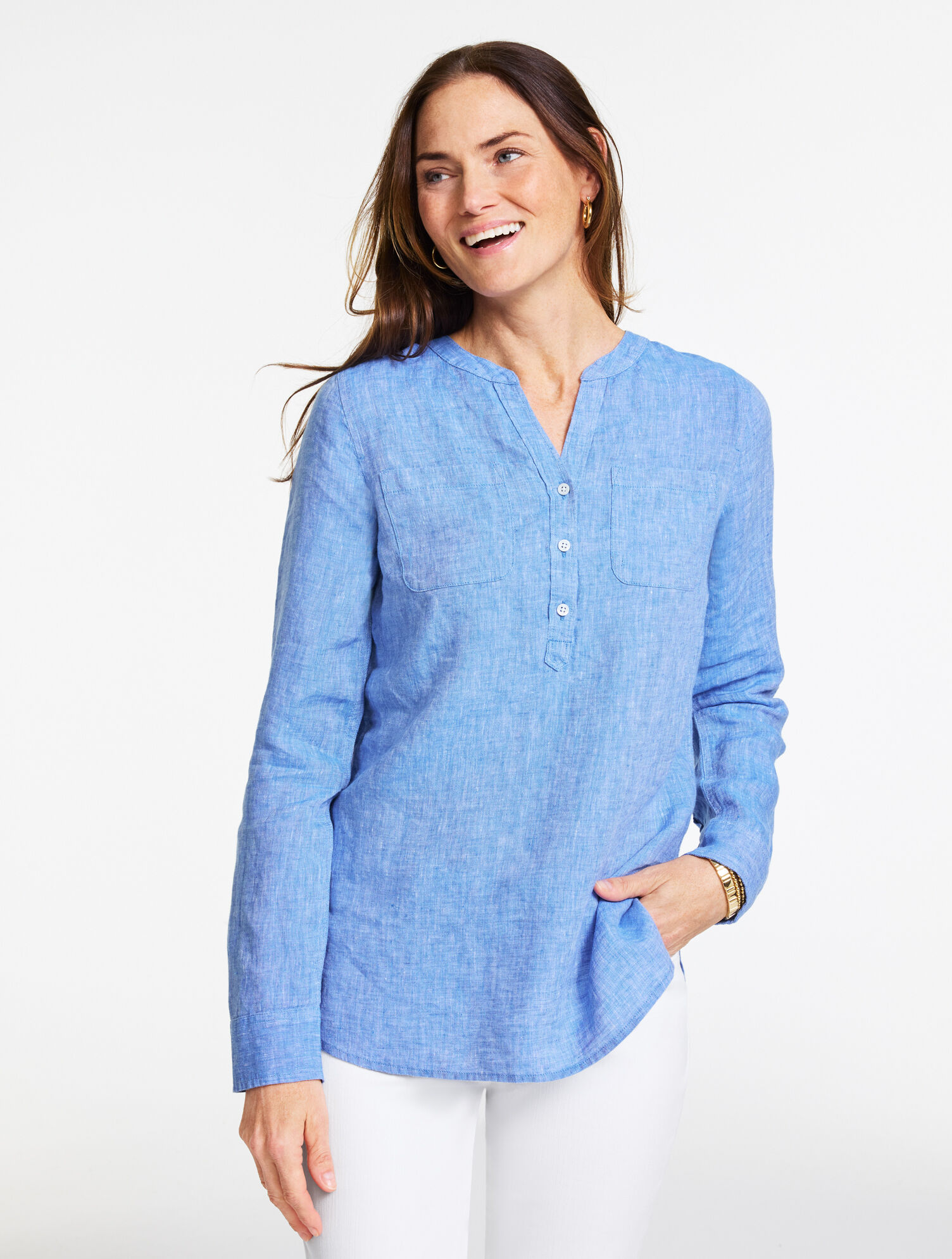 Linen Camp Shirt - Cross Dye 