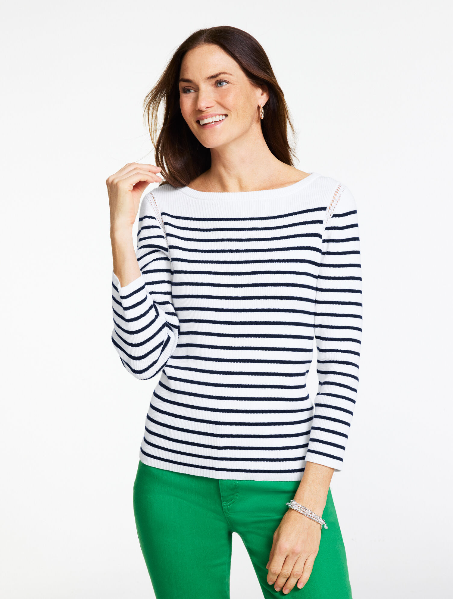 Crochet Boatneck Pullover 