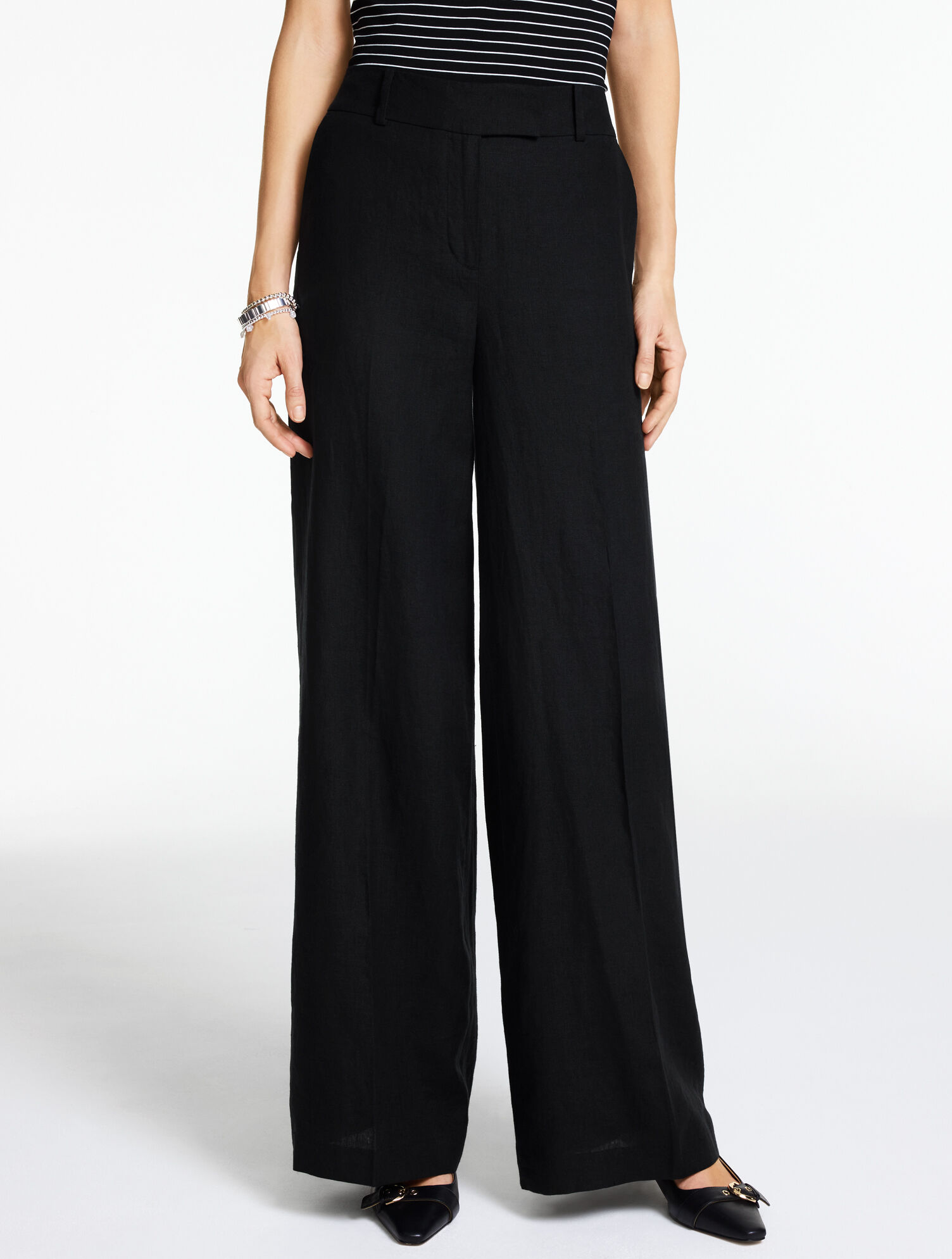 Wide Leg Classic Linen Pants