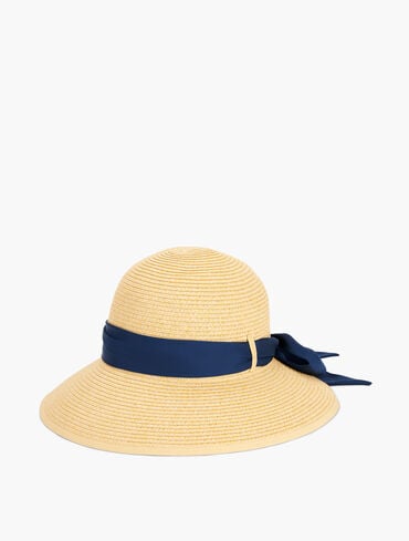 Scarf Detail Floppy Hat