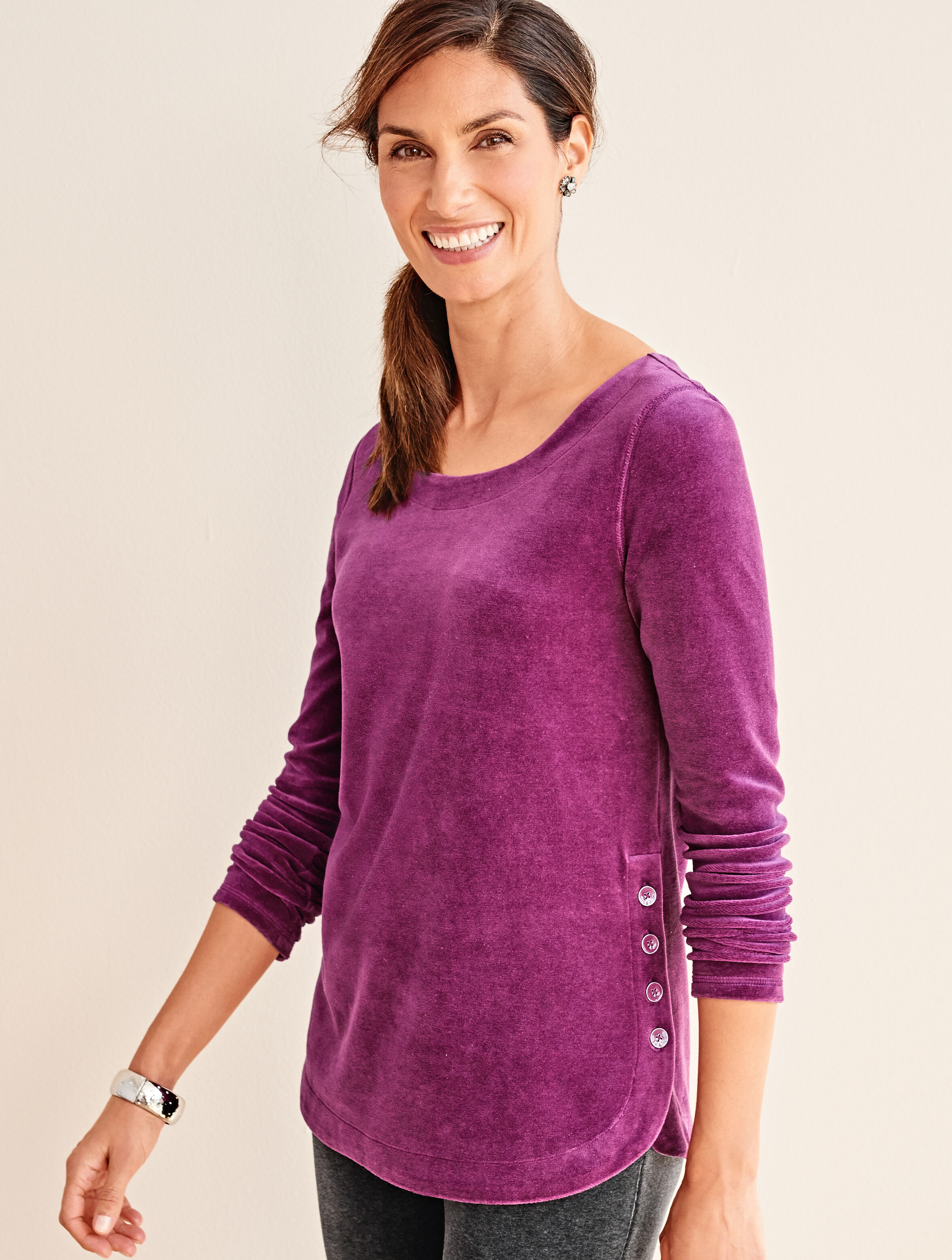 talbots velour tops