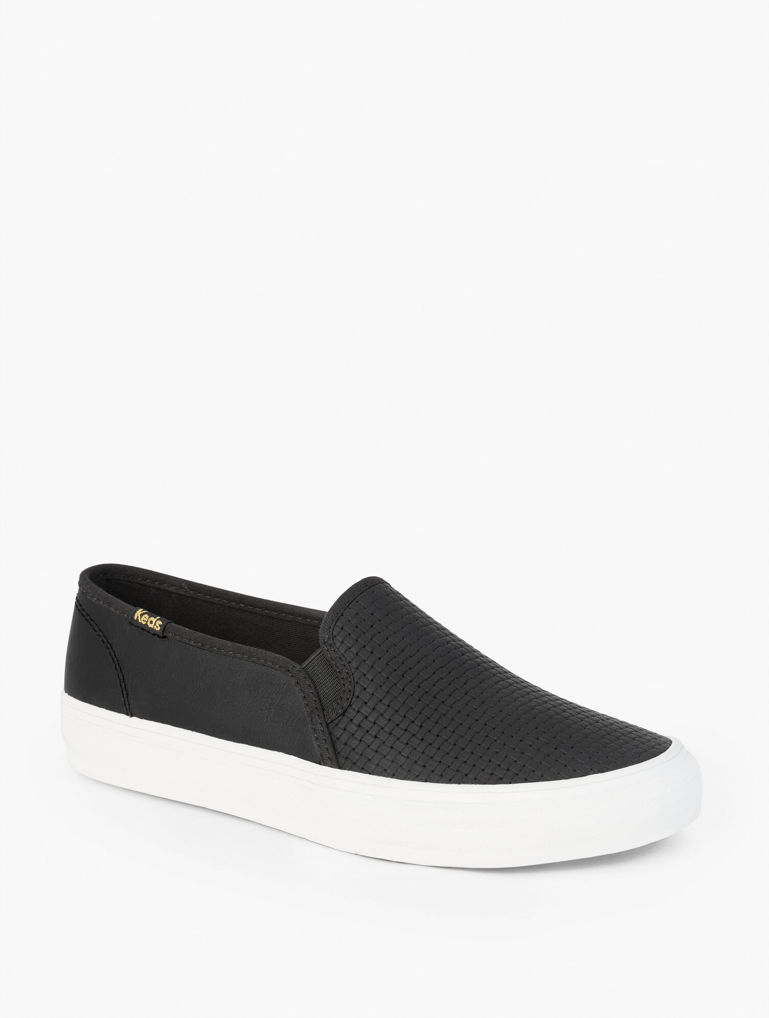 Keds&reg; Double Decker Slip-On Sneakers - Embossed Leather