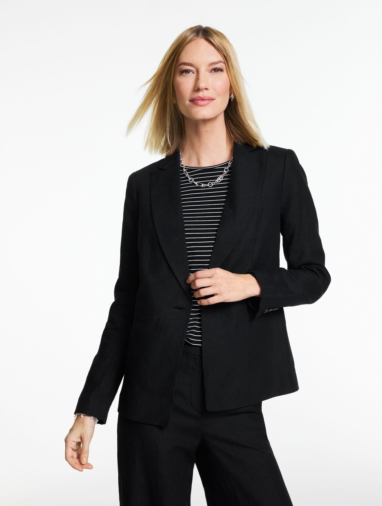 Classic Linen Blazer | Talbots