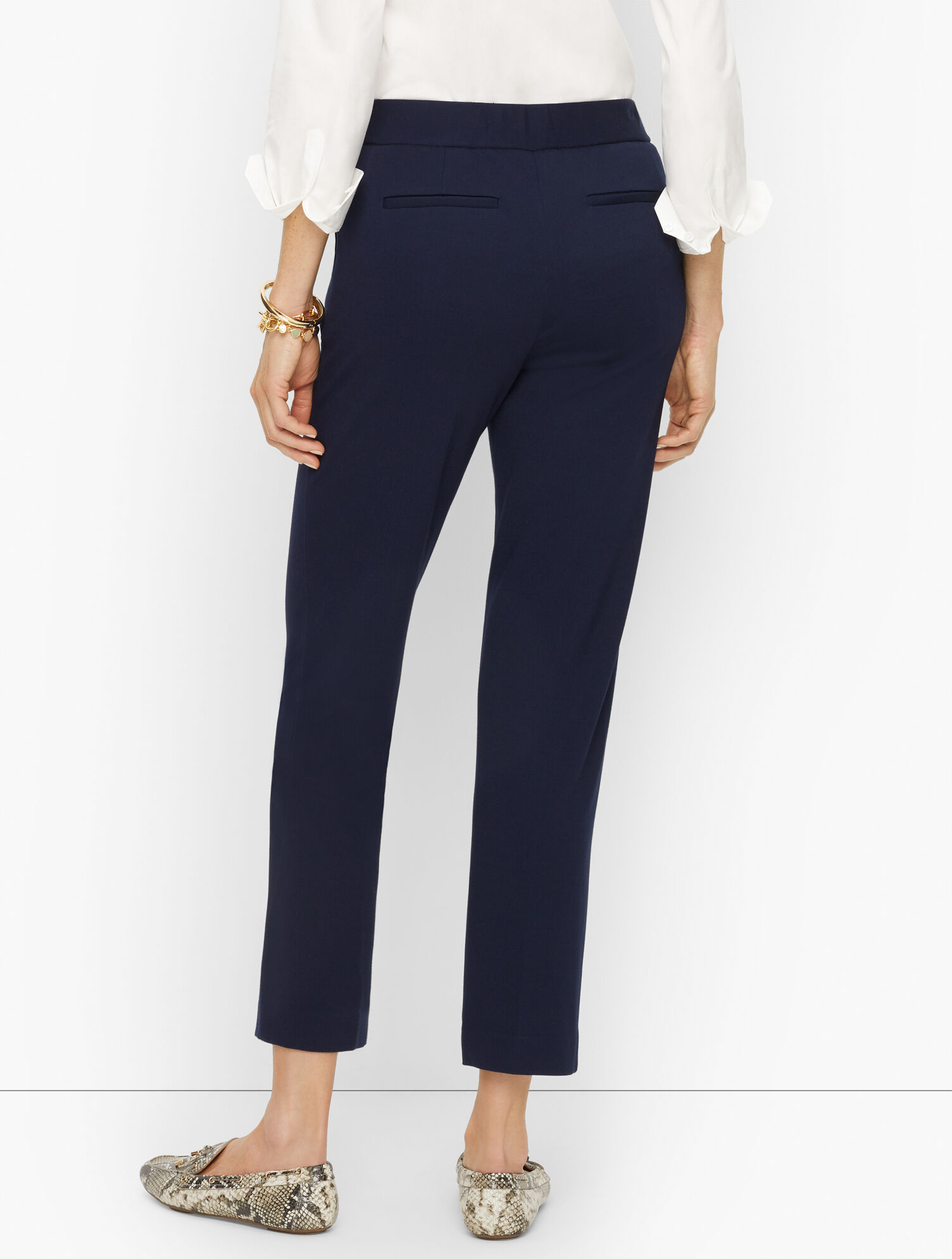 Ponte Straight Leg Crop Pants