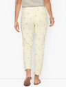 Relaxed Chinos - Lemon Embroidered