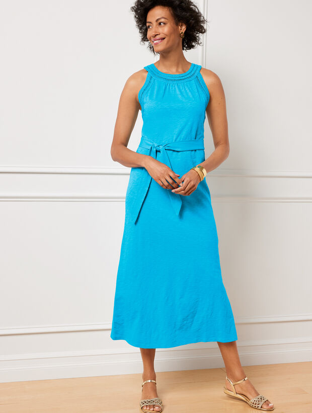 Nantucket Slub Halter Maxi Dress Talbots